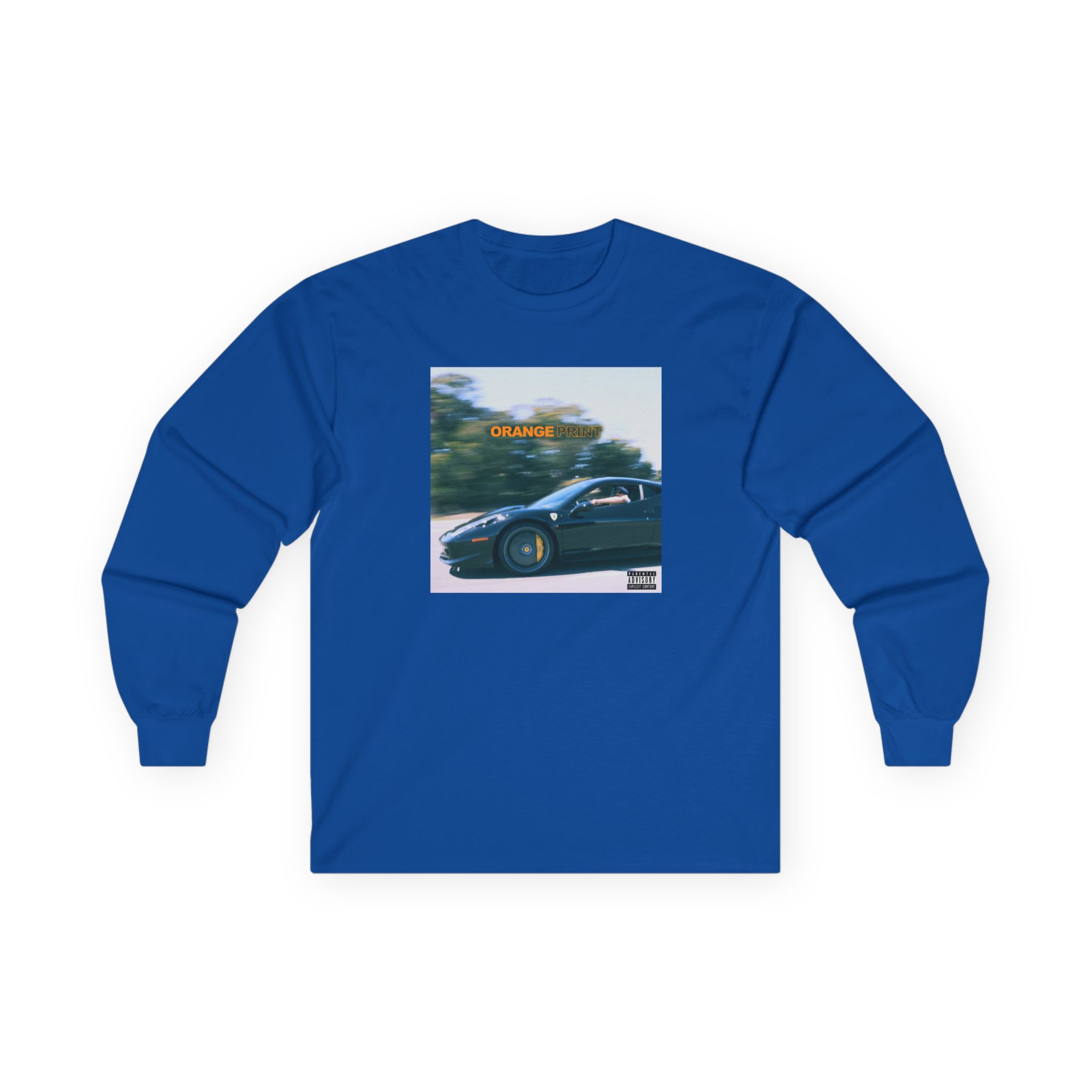 Larry June Orange Print Unisex Ultra Cotton Long Sleeve Tee