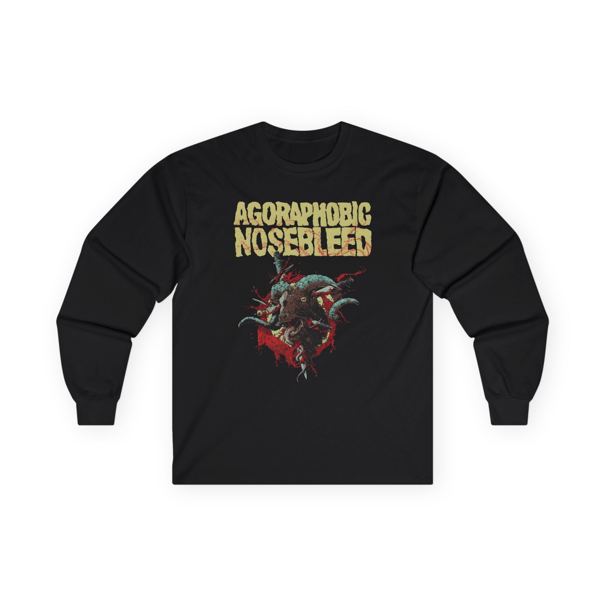 Agoraphobic Nosebleed Goat Head Unisex Ultra Cotton Long Sleeve Tee