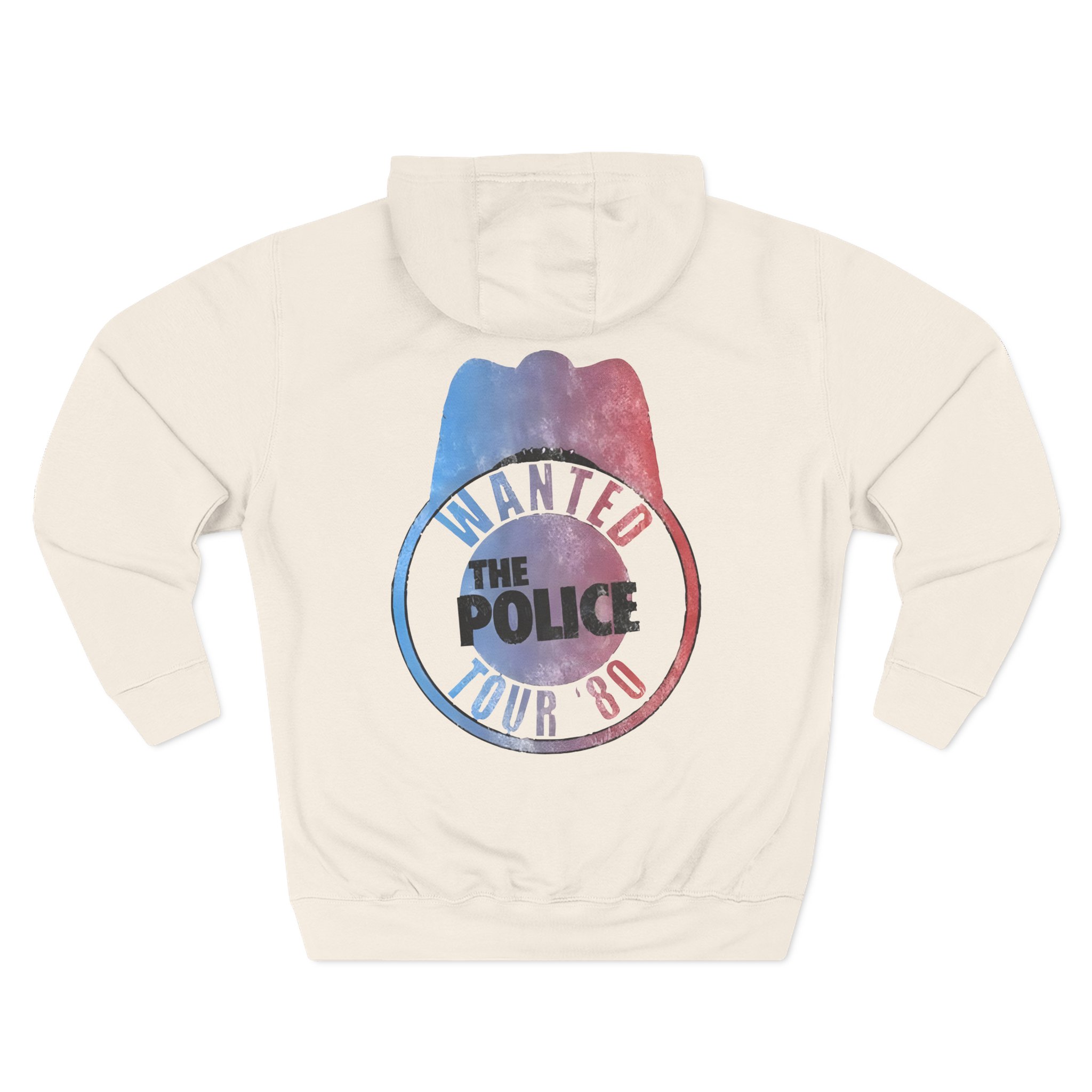 The Police Outlandos Bootleg 1980 Ragla Three-Panel Fleece Hoodie