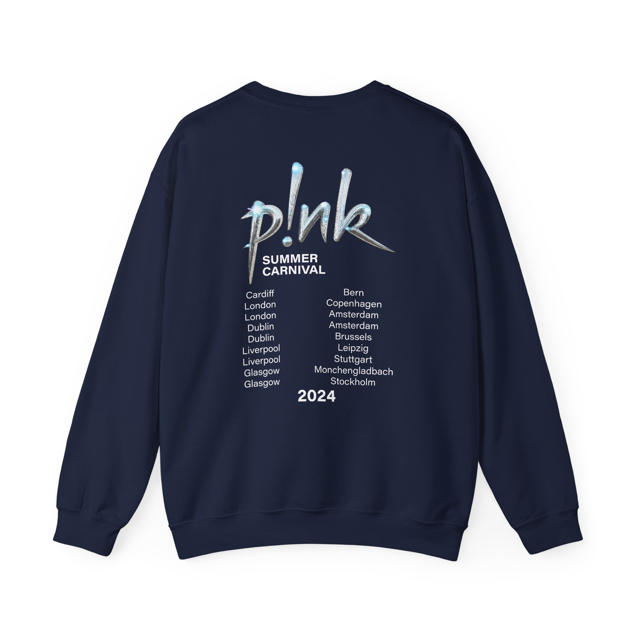 P!nk Split Tie Dye Unisex Heavy Blendâ„¢ Crewneck Sweatshirt