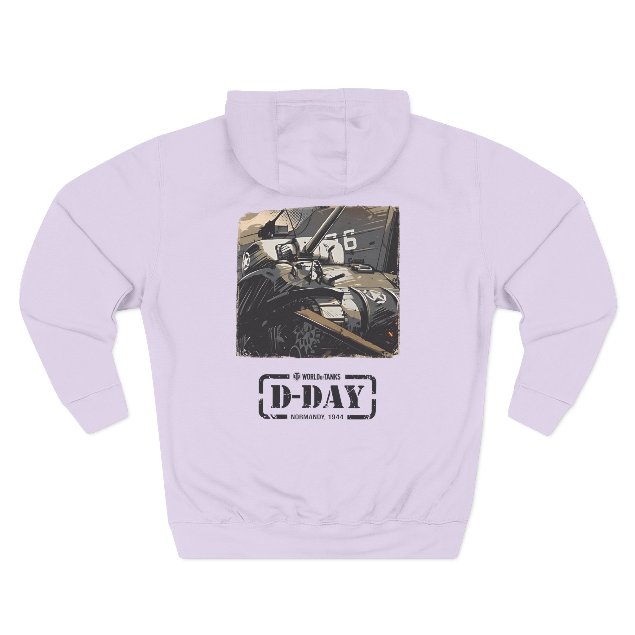 World of Tank Wot D-day Fury Storm Three-Panel Fleece Hoodie