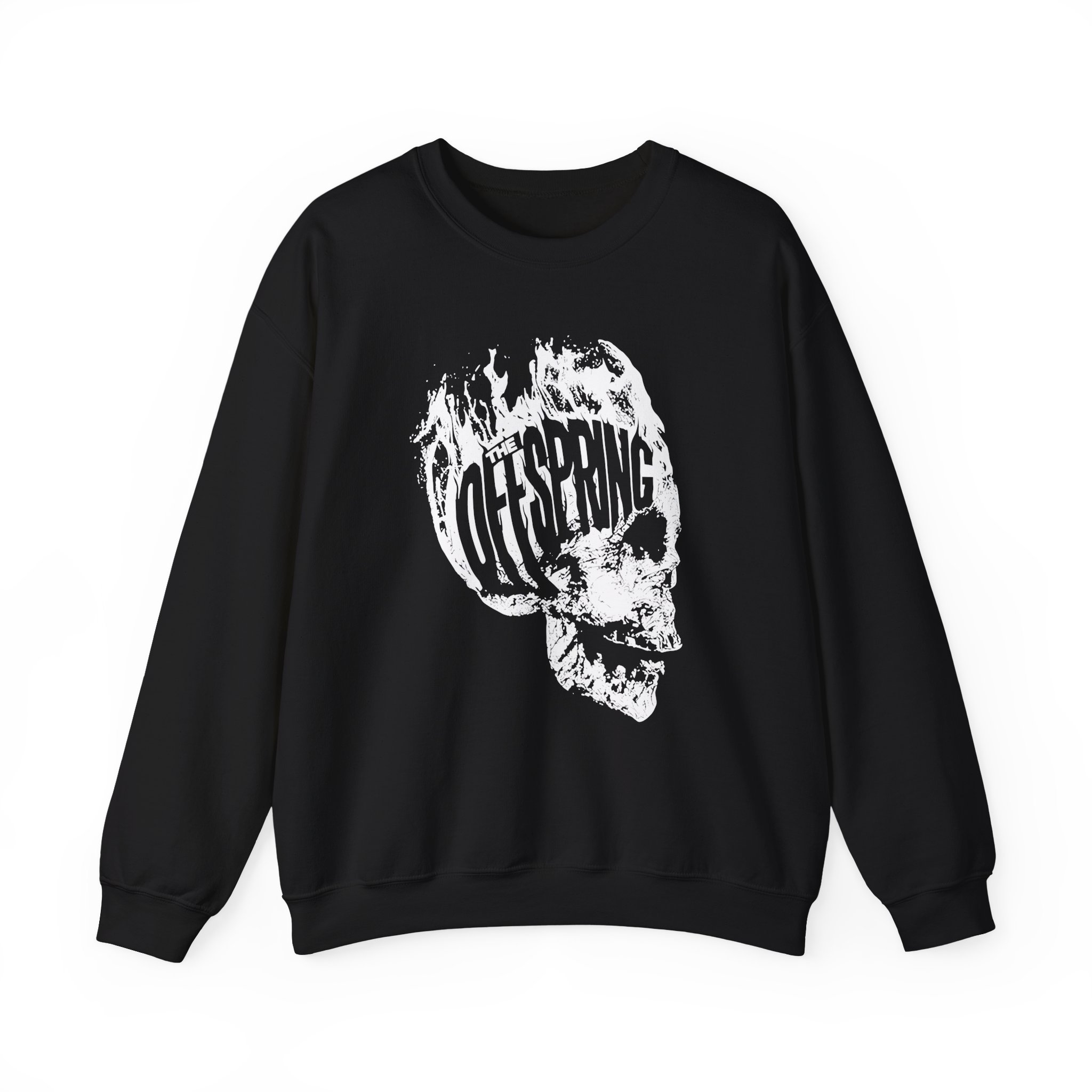 The Offspring Flaming Skull Unisex Heavy Blendâ„¢ Crewneck Sweatshirt