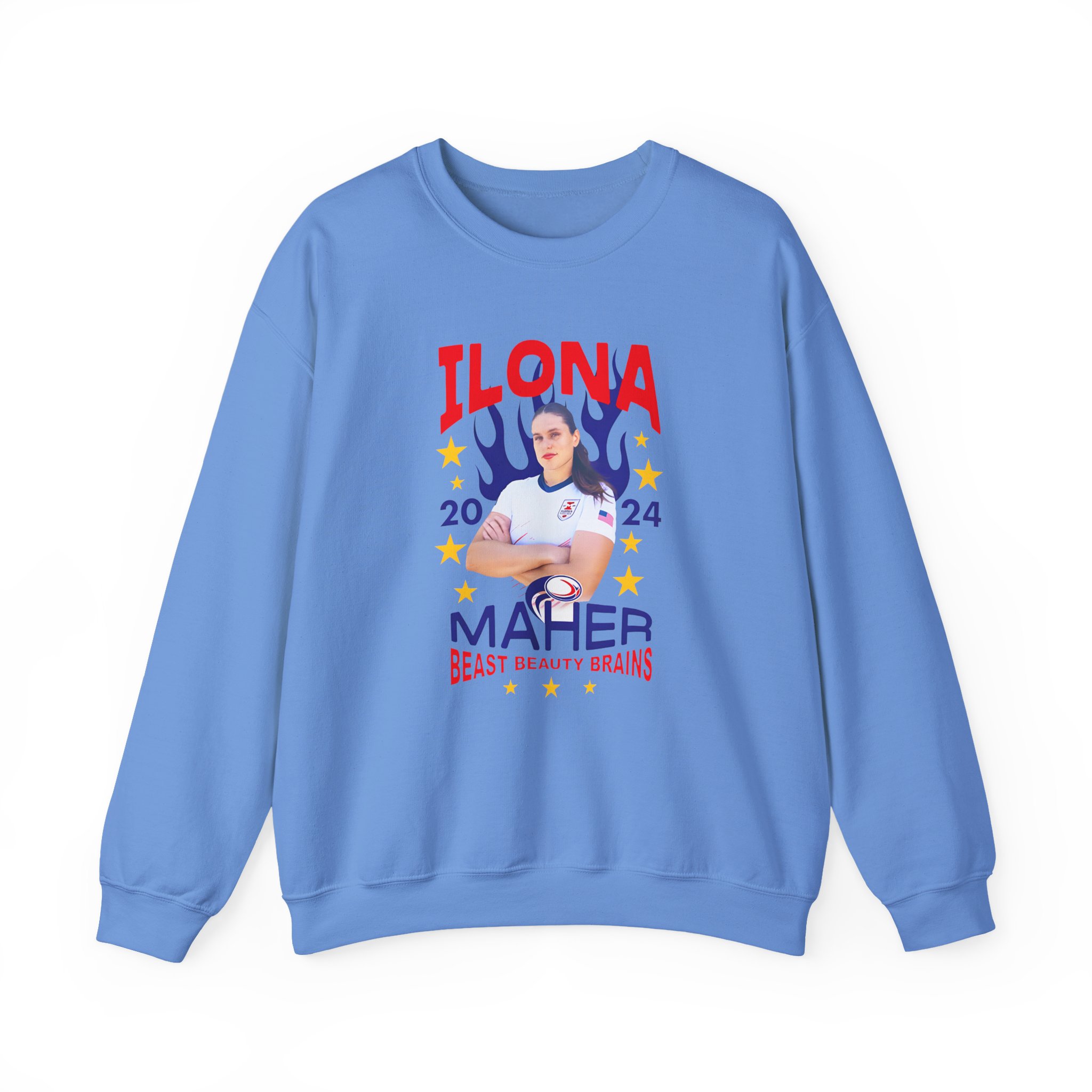 Ilona Maher Spangled Banner Unisex Heavy Blendâ„¢ Crewneck Sweatshirt