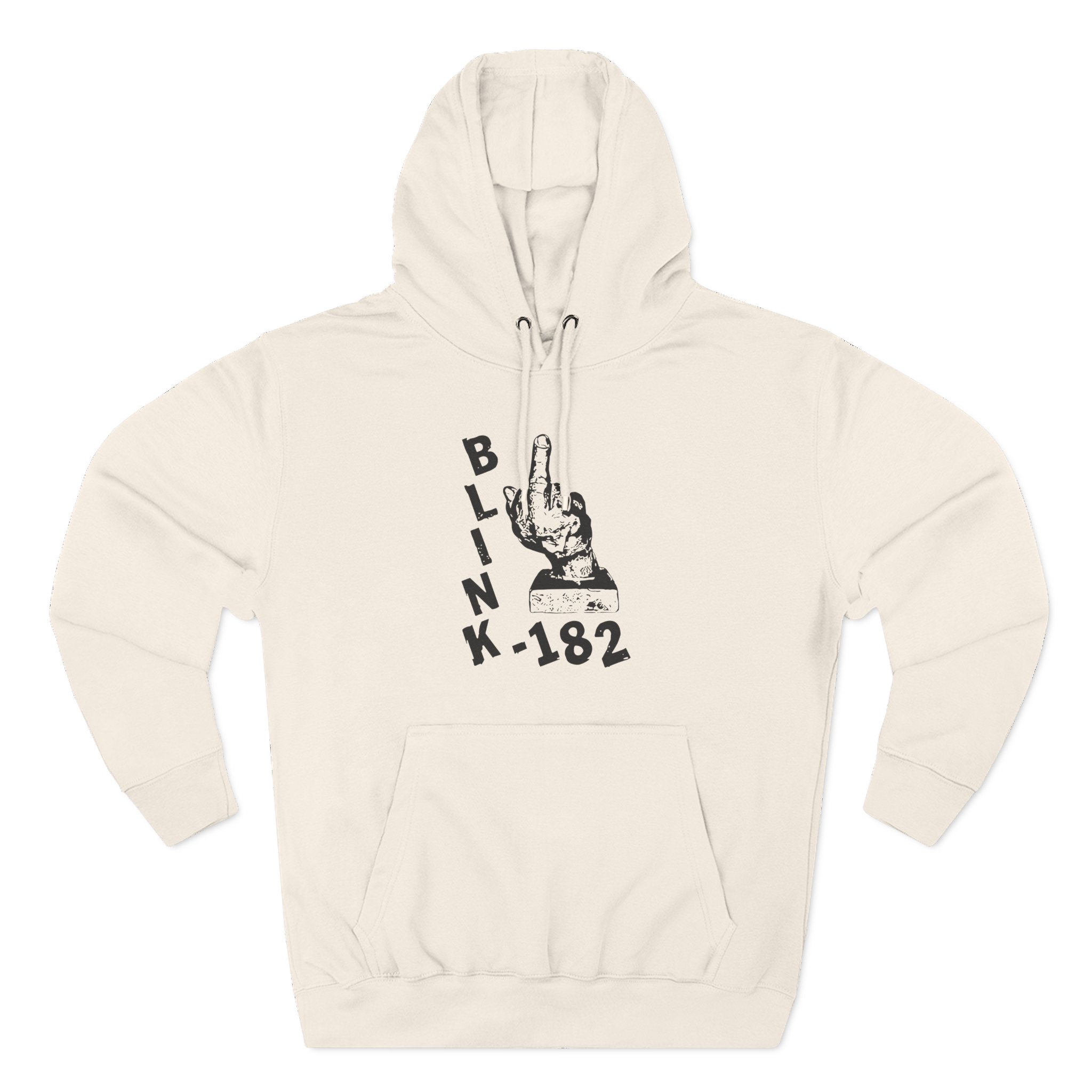 Blink 182 Pink Middle Finger Three-Panel Fleece Hoodie