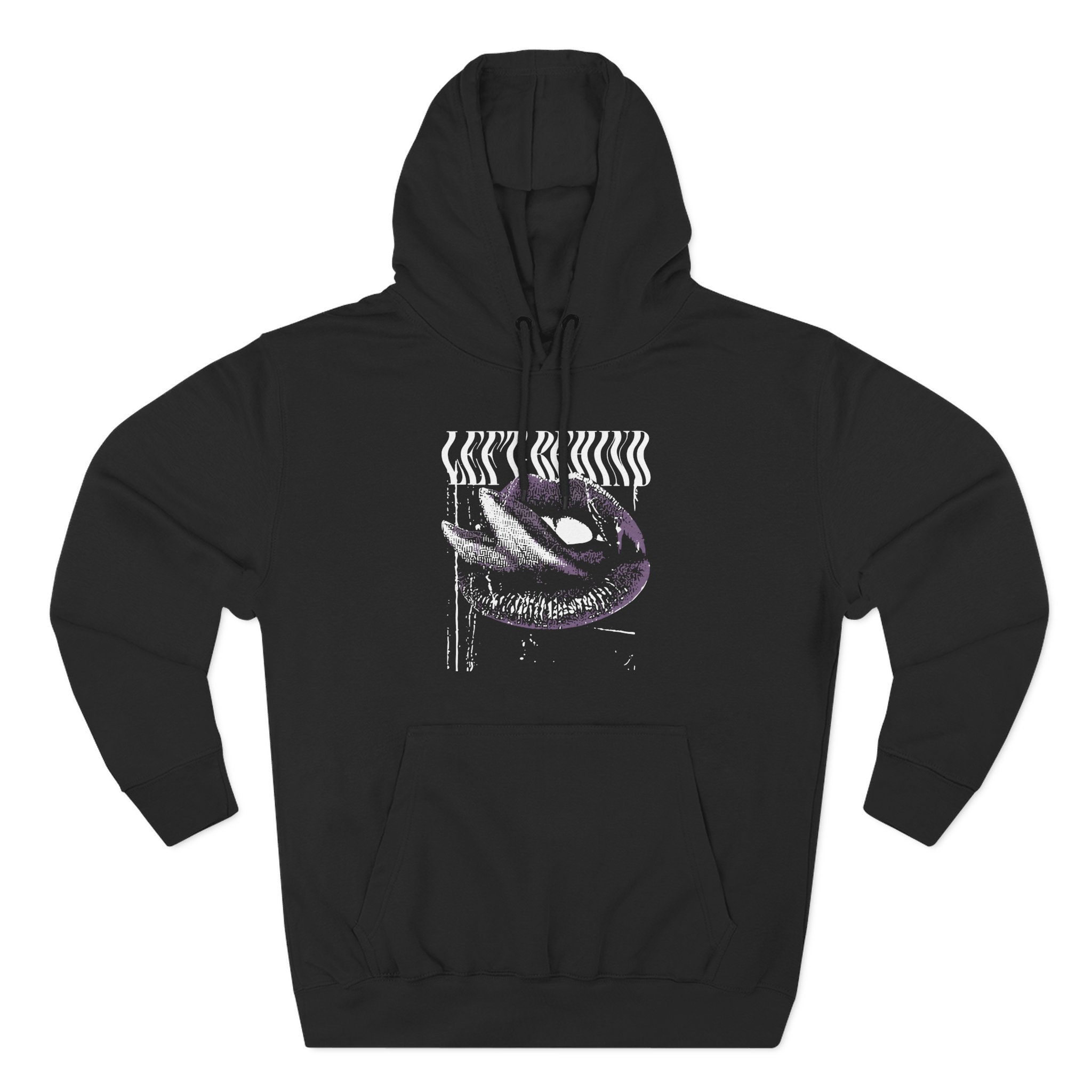 Left Behind Split Tongue Three-Panel Fleece Hoodie