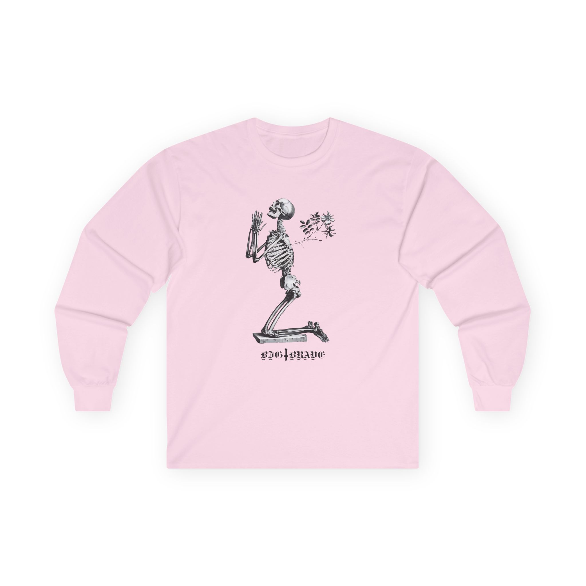 Big Brave Praying Skeleton Unisex Ultra Cotton Long Sleeve Tee
