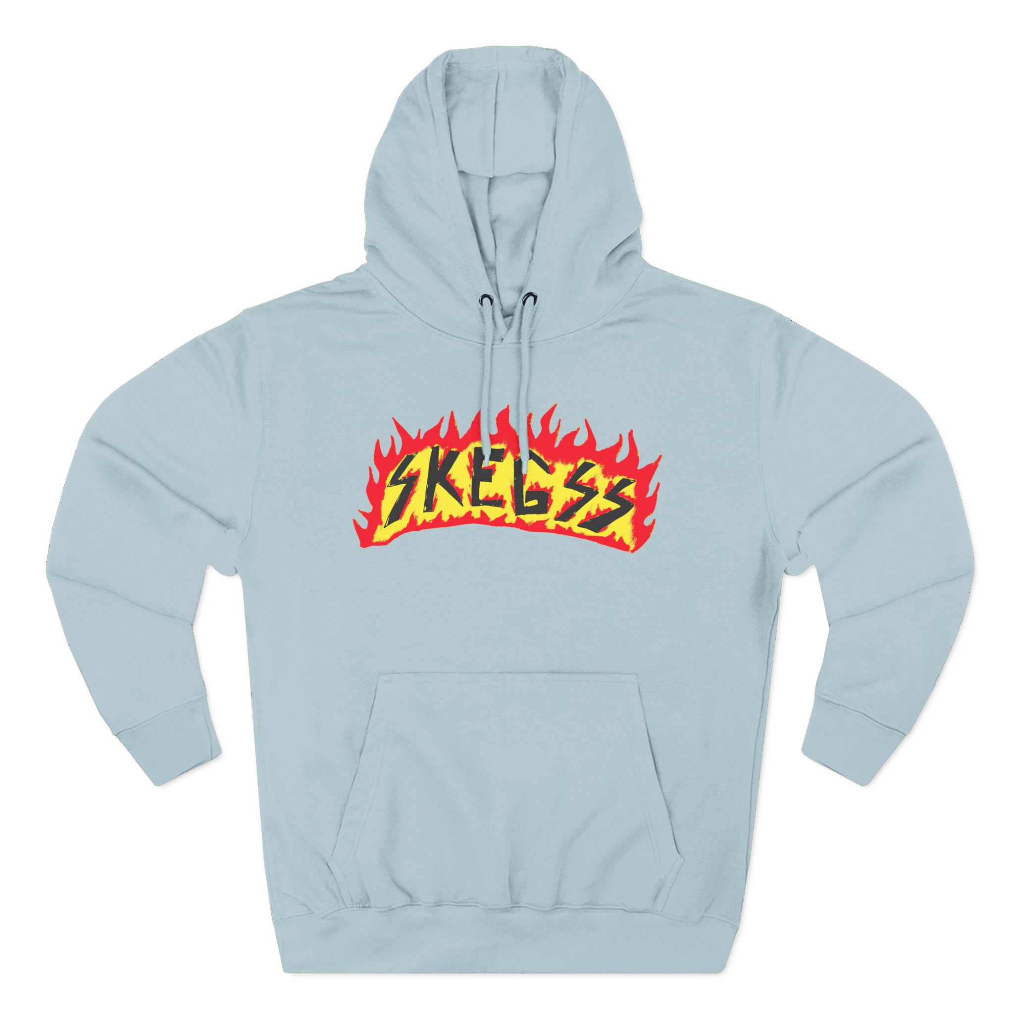 Skegss Flame Logo Three-Panel Fleece Hoodie