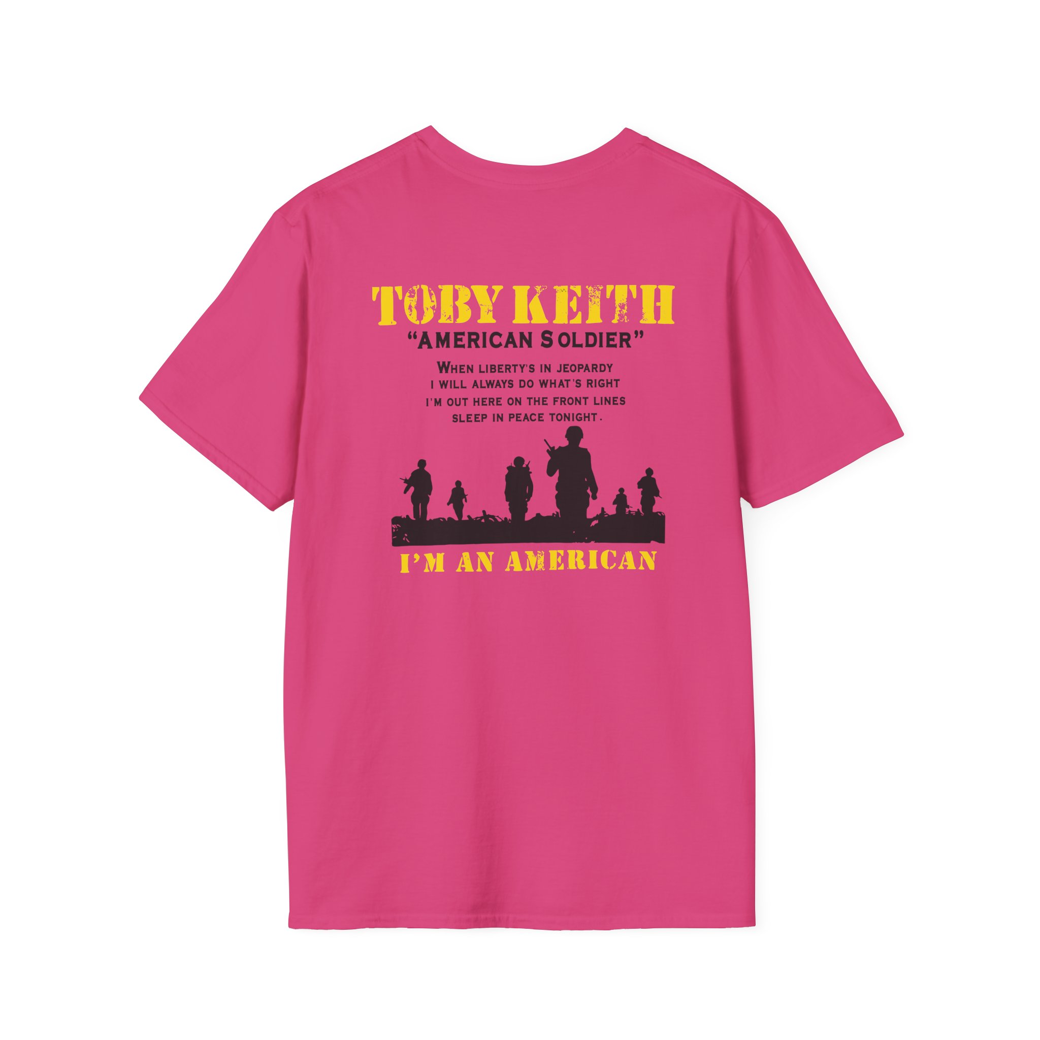 Toby Keith American Soldier Helicopter Unisex Softstyle T-Shirt