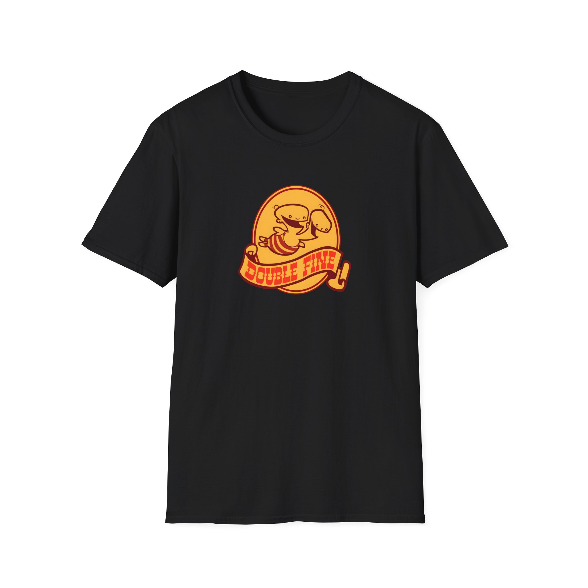 Double Fine Golden Two-headed Baby Unisex Softstyle T-Shirt