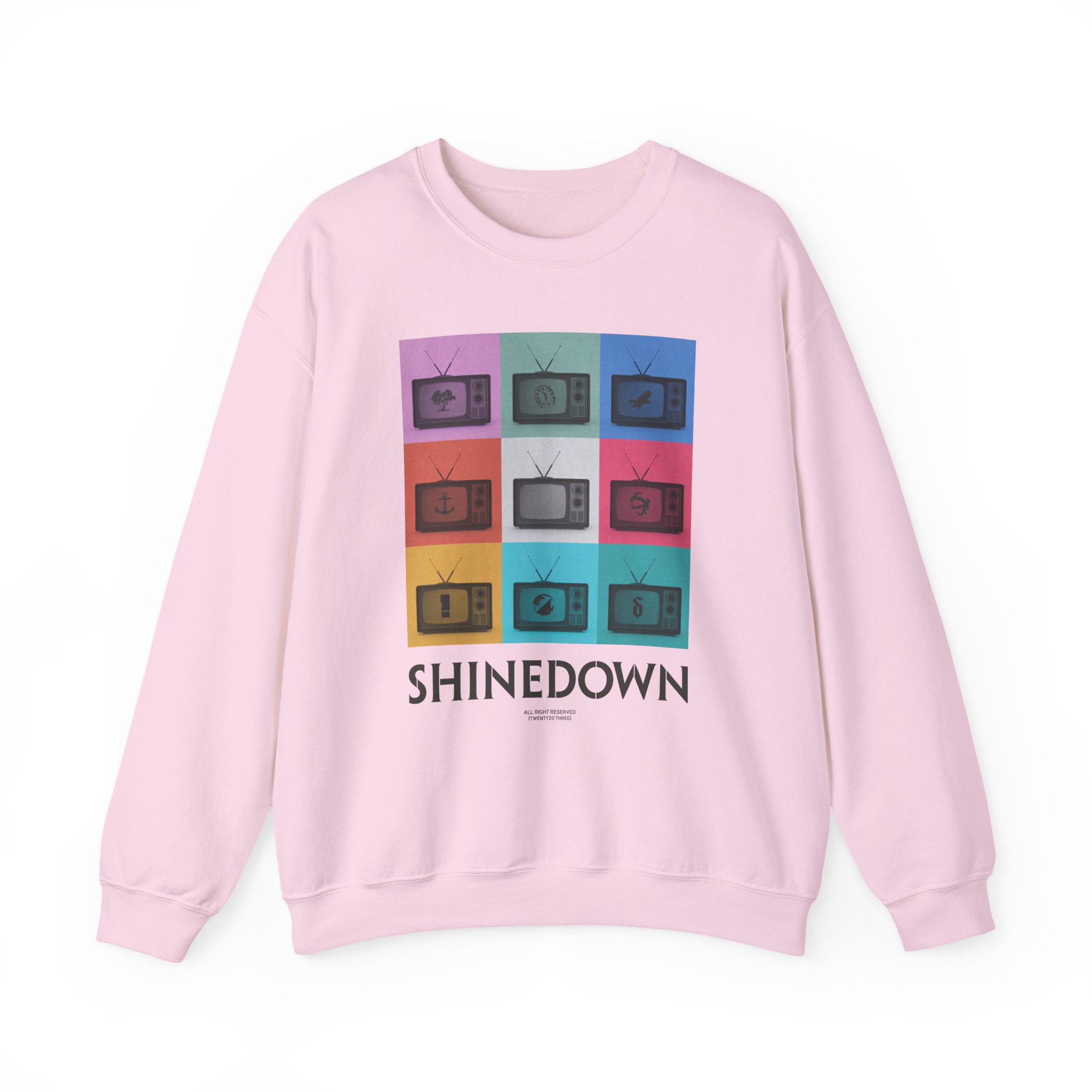 Shinedown TV Discography Unisex Heavy Blendâ„¢ Crewneck Sweatshirt