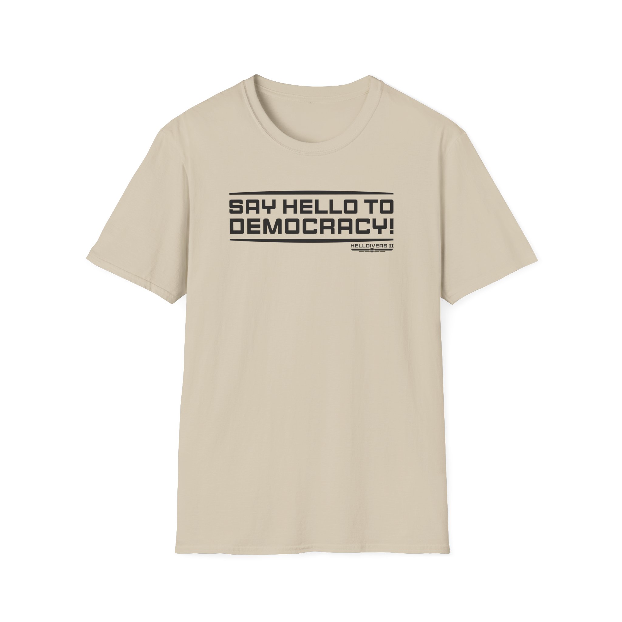 Helldivers Hello to Democracy Unisex Softstyle T-Shirt