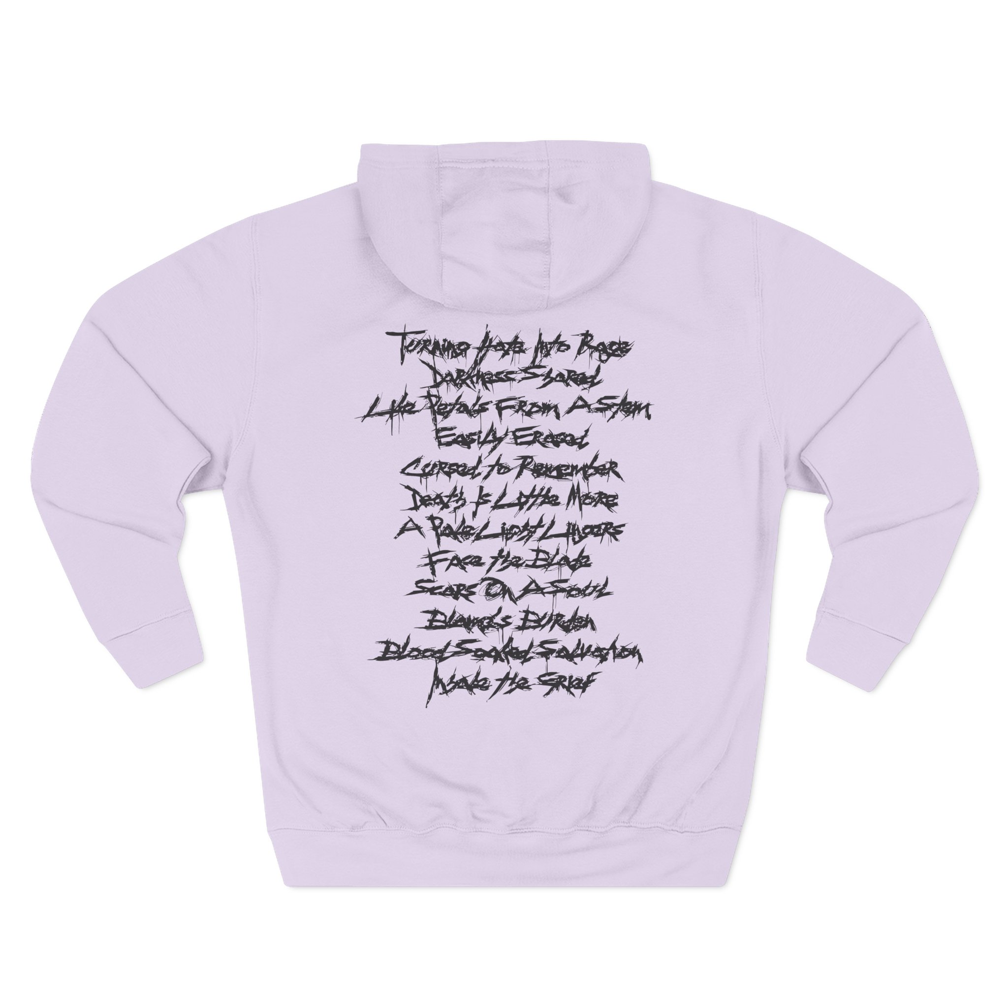 Boundaries Dilm Tracklist Three-Panel Fleece Hoodie