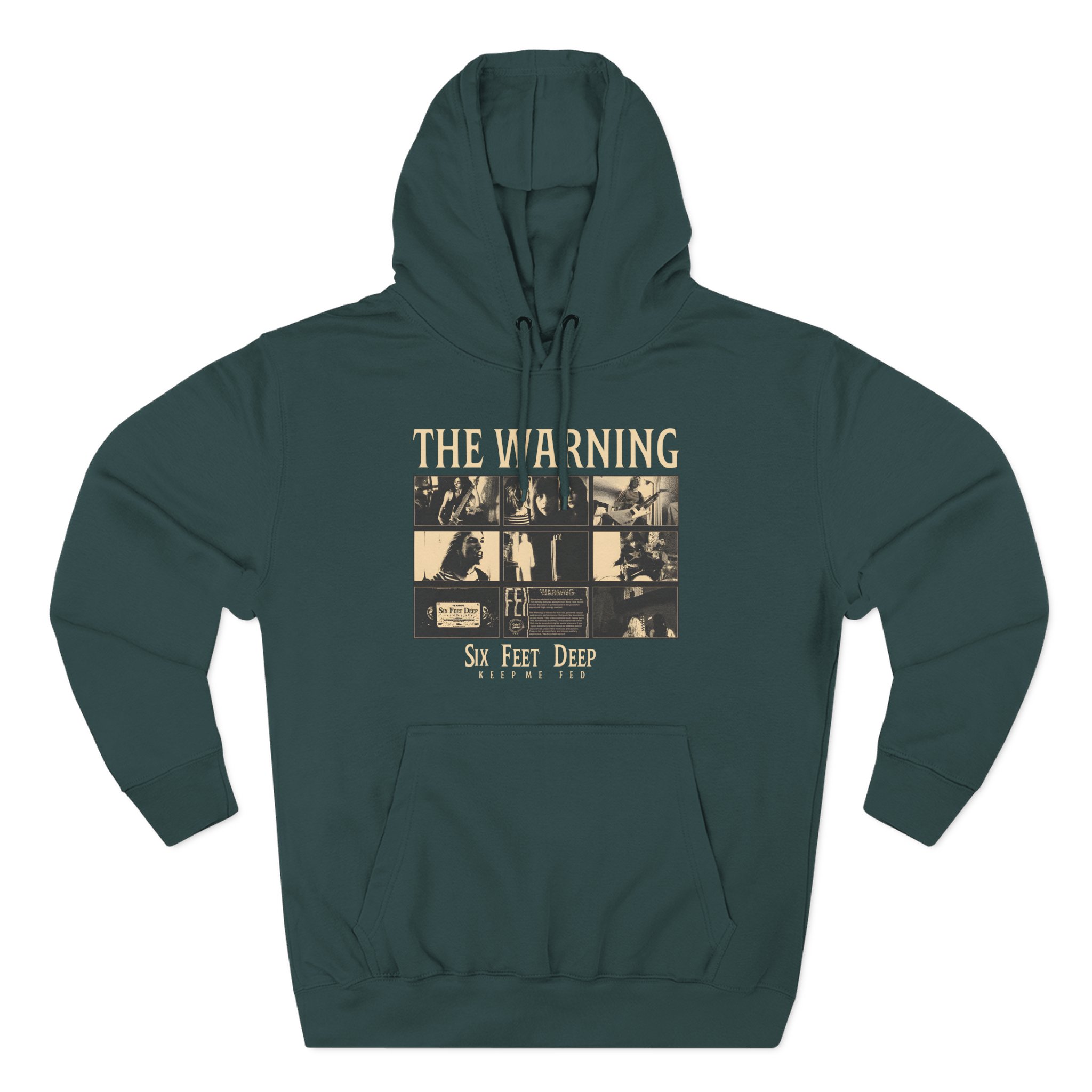 The Warning Six Feet Deep Three-Panel Fleece Hoodie