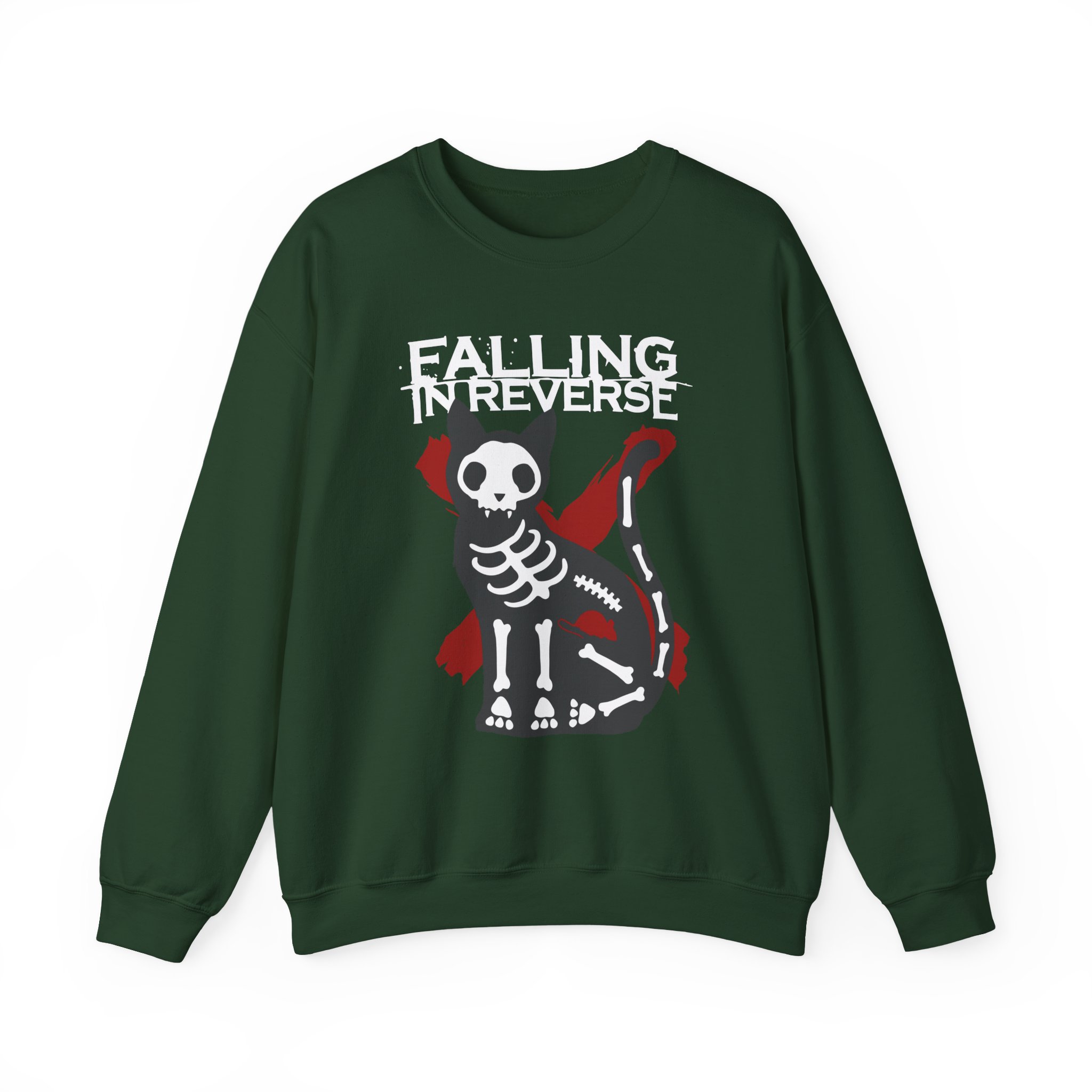 Falling in Reverse X-Ray Cat Unisex Heavy Blendâ„¢ Crewneck Sweatshirt