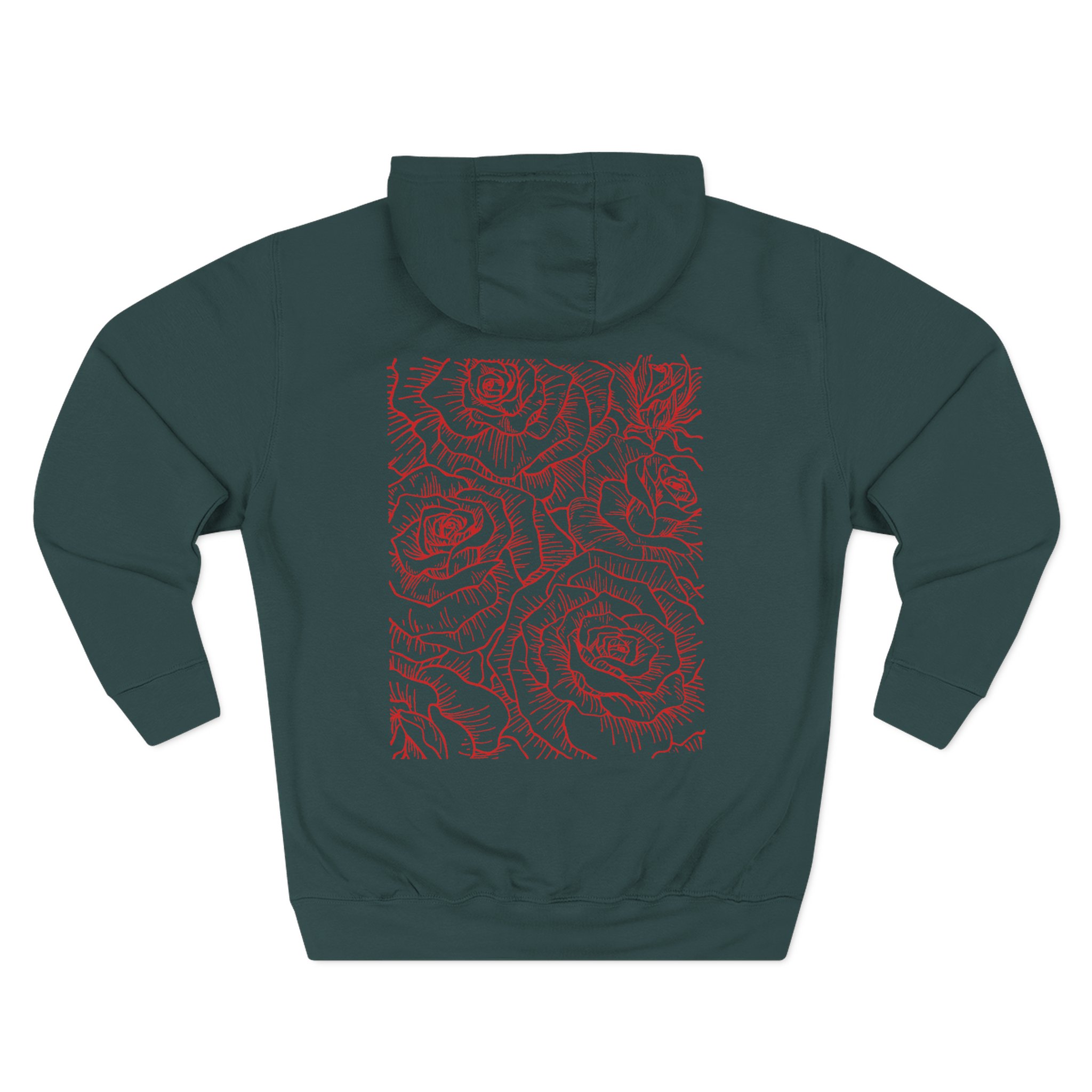 Ceremony Red Roses Three-Panel Fleece Hoodie