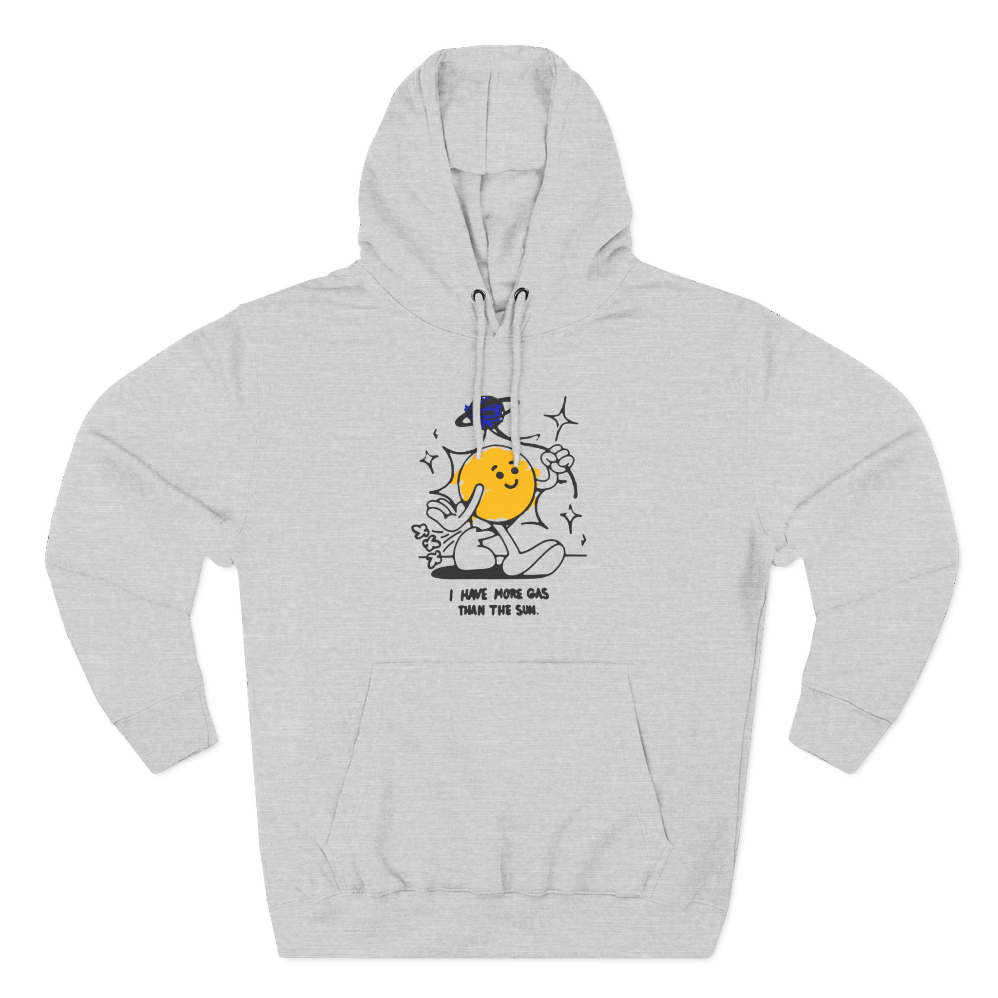 Chad Chad I Have More Gas Than the Sun Three-Panel Fleece Hoodie