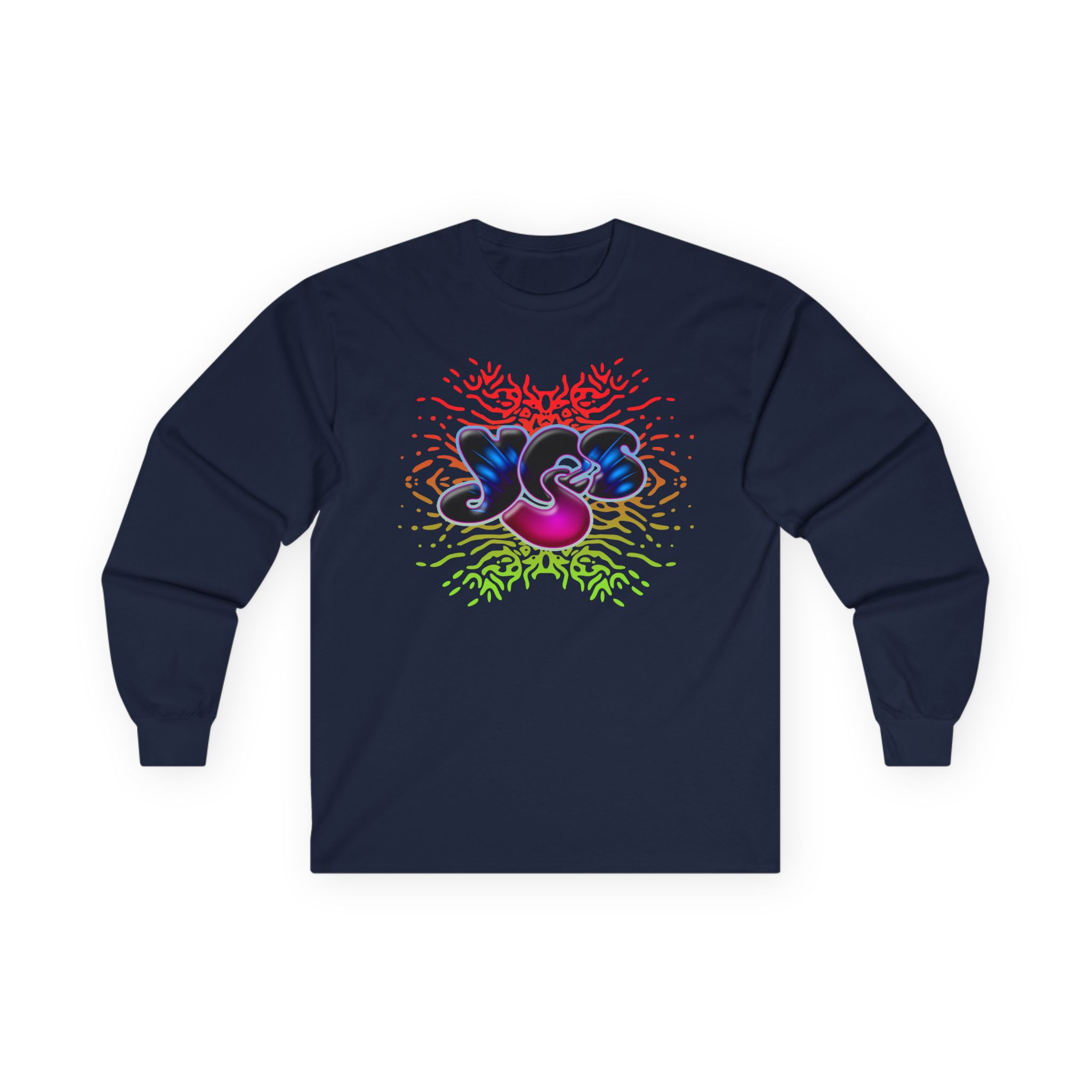 Yes Rainbow Abstract Logo Unisex Ultra Cotton Long Sleeve Tee