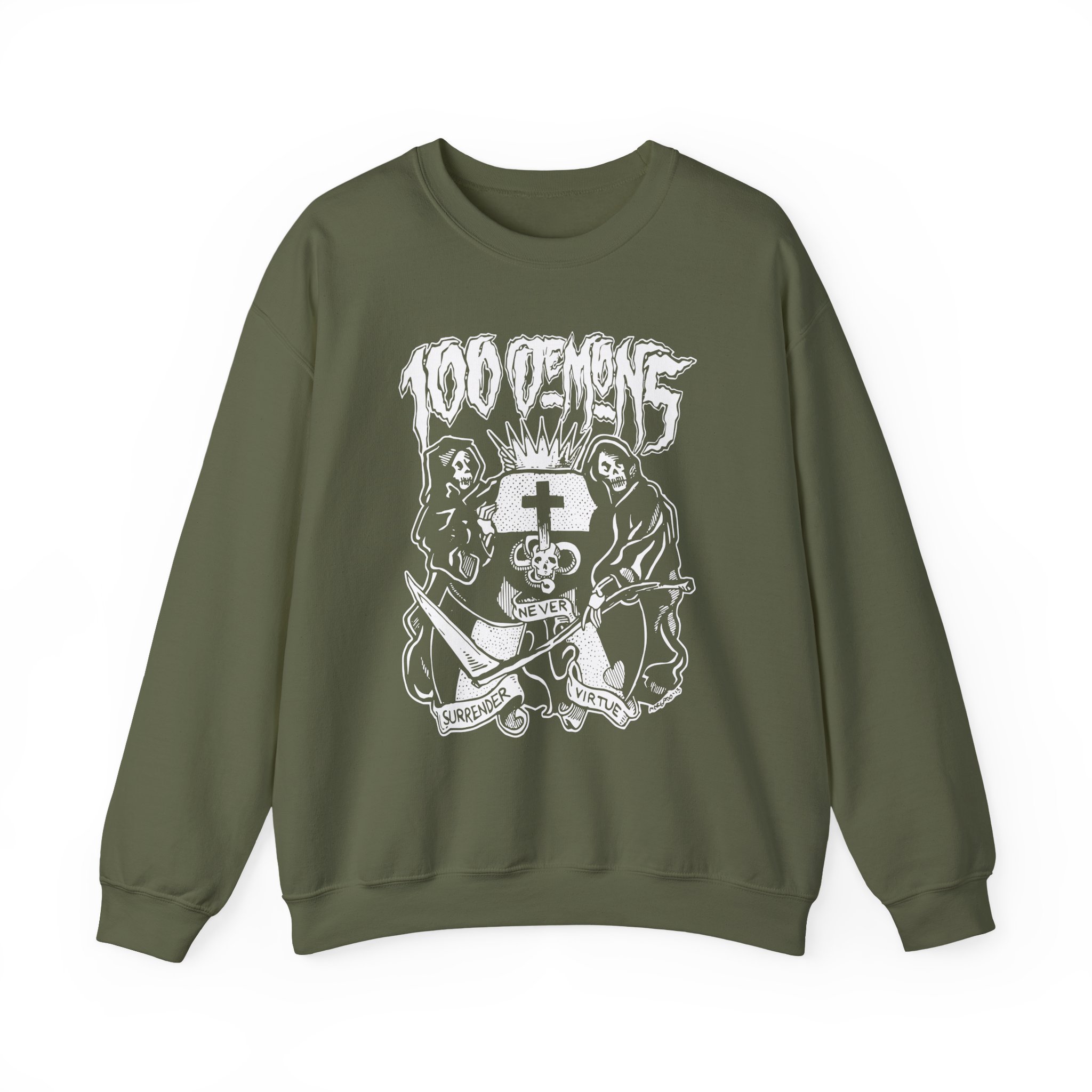 100 Demons Unisex Heavy Blendâ„¢ Crewneck Sweatshirt