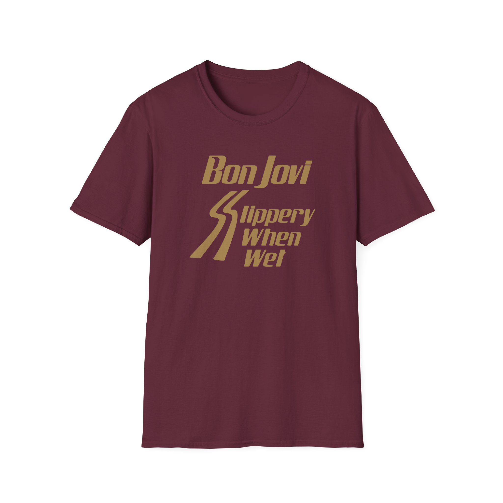 Bon Jovi Slippery When Wet Unisex Softstyle T-Shirt