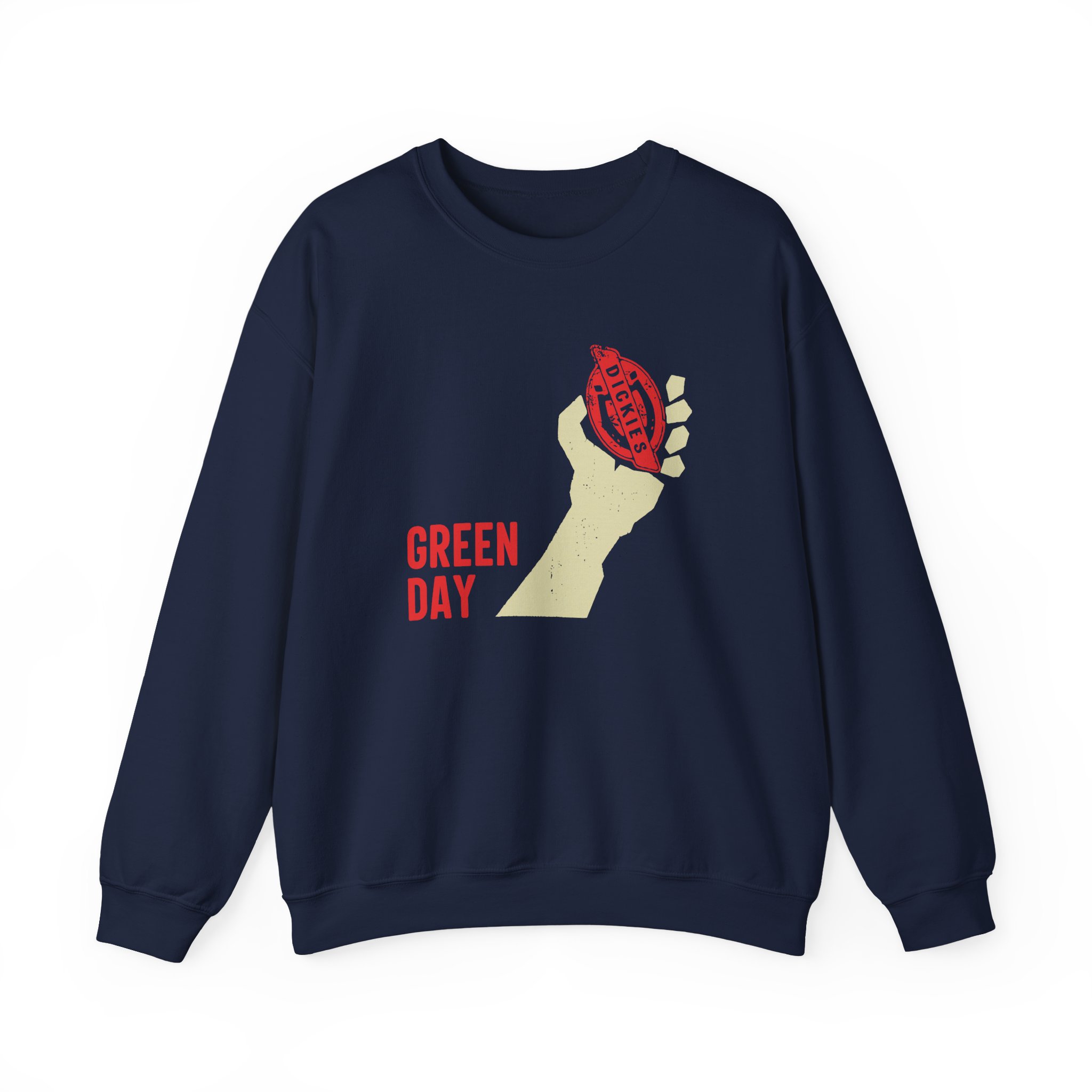 Green Day Dickies Heart Grenade Unisex Heavy Blendâ„¢ Crewneck Sweatshirt