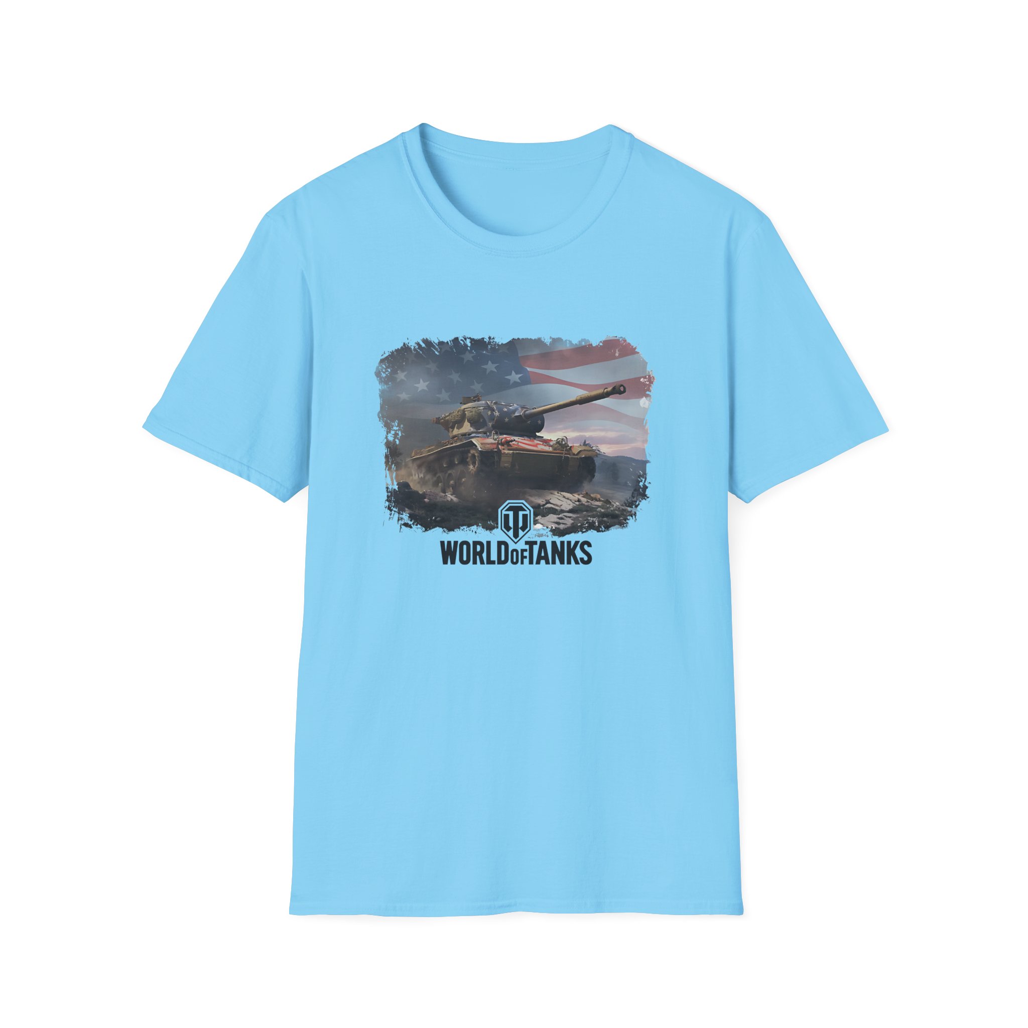 World of Tank Wot July 4th T78 Unisex Softstyle T-Shirt