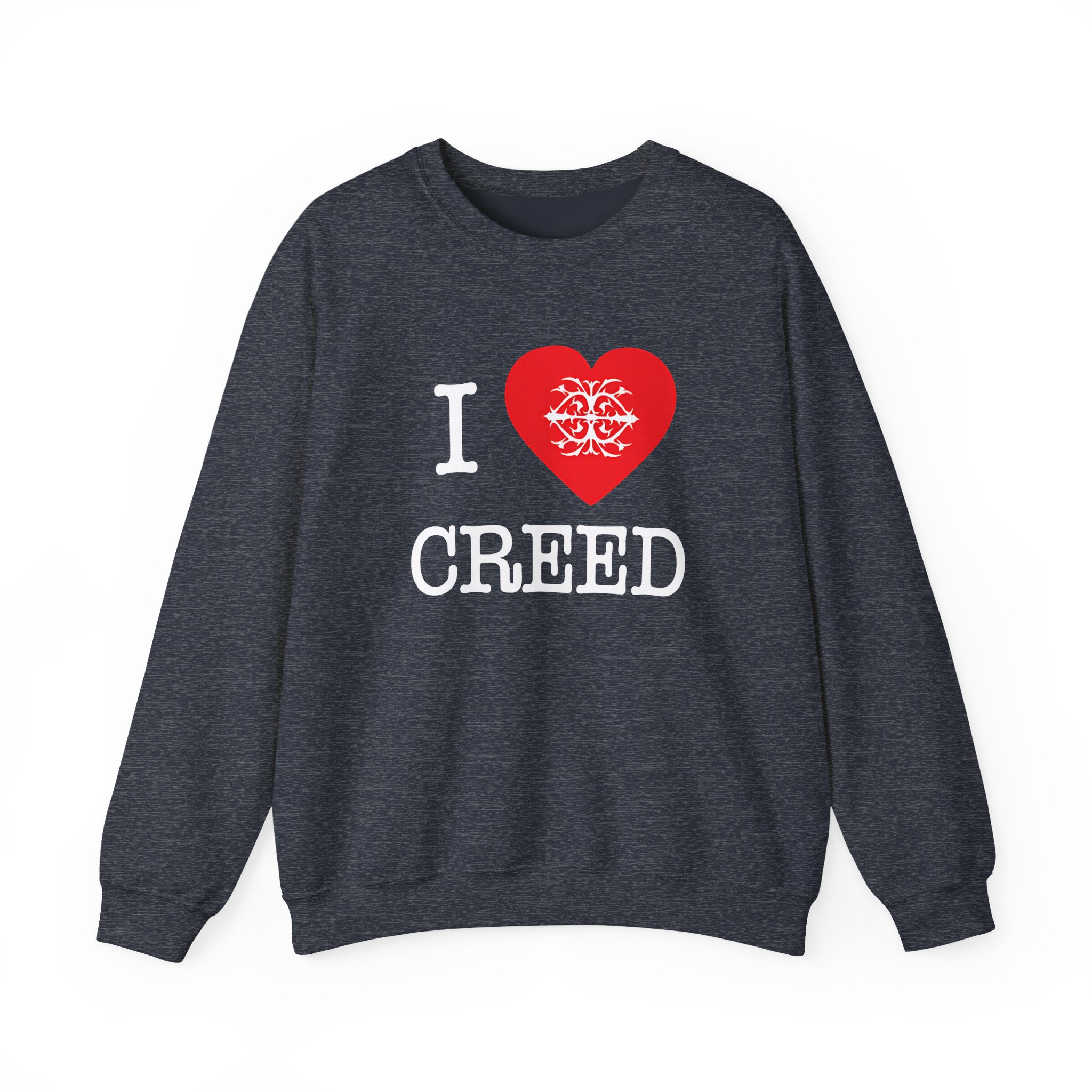 Creed, I Heart Creed Unisex Heavy Blendâ„¢ Crewneck Sweatshirt