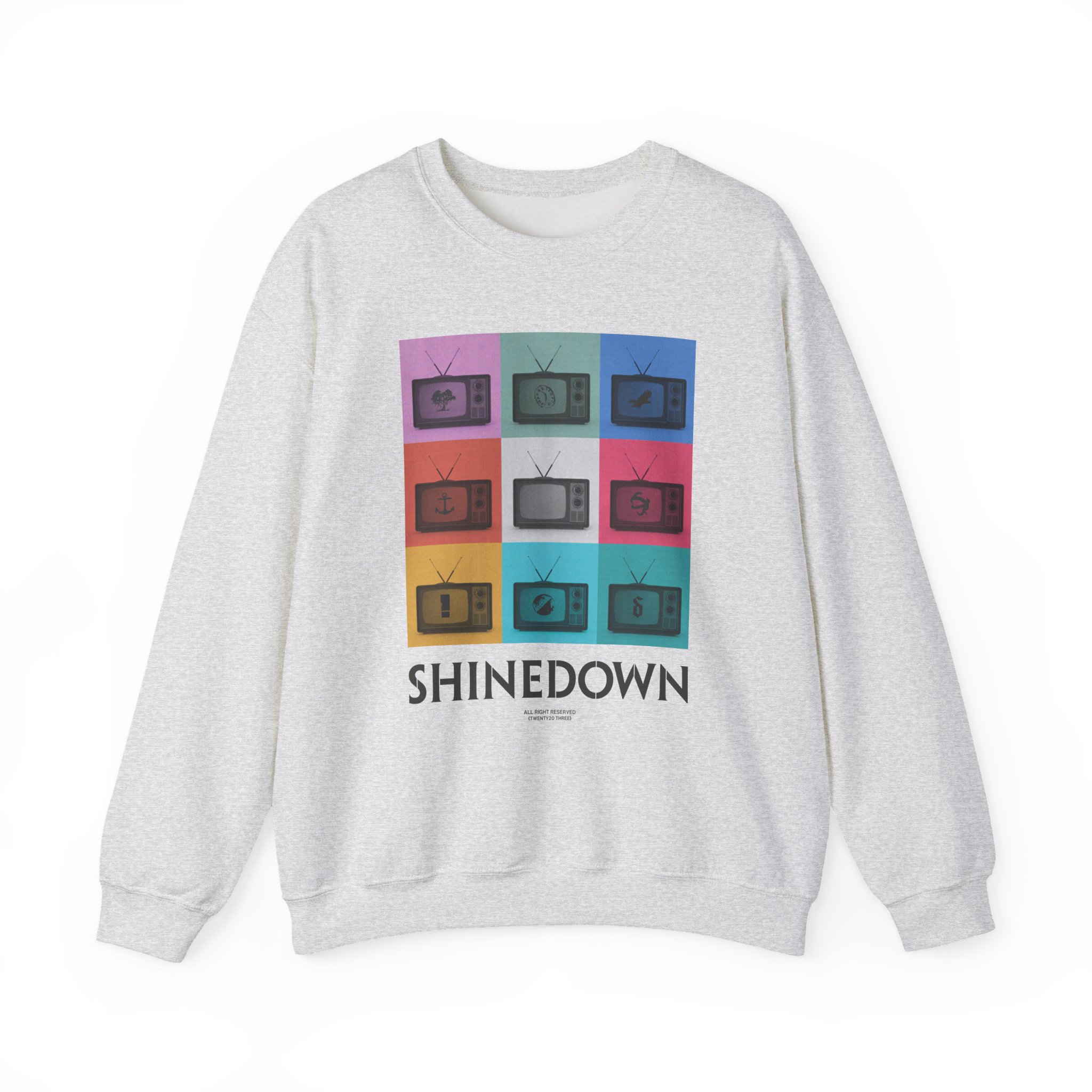 Shinedown TV Discography Unisex Heavy Blendâ„¢ Crewneck Sweatshirt