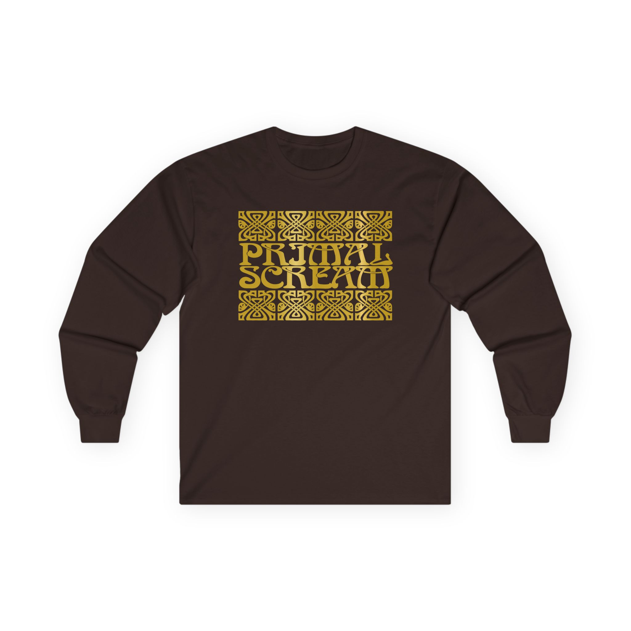 Primal Scream Black & Gold Deco Unisex Ultra Cotton Long Sleeve Tee