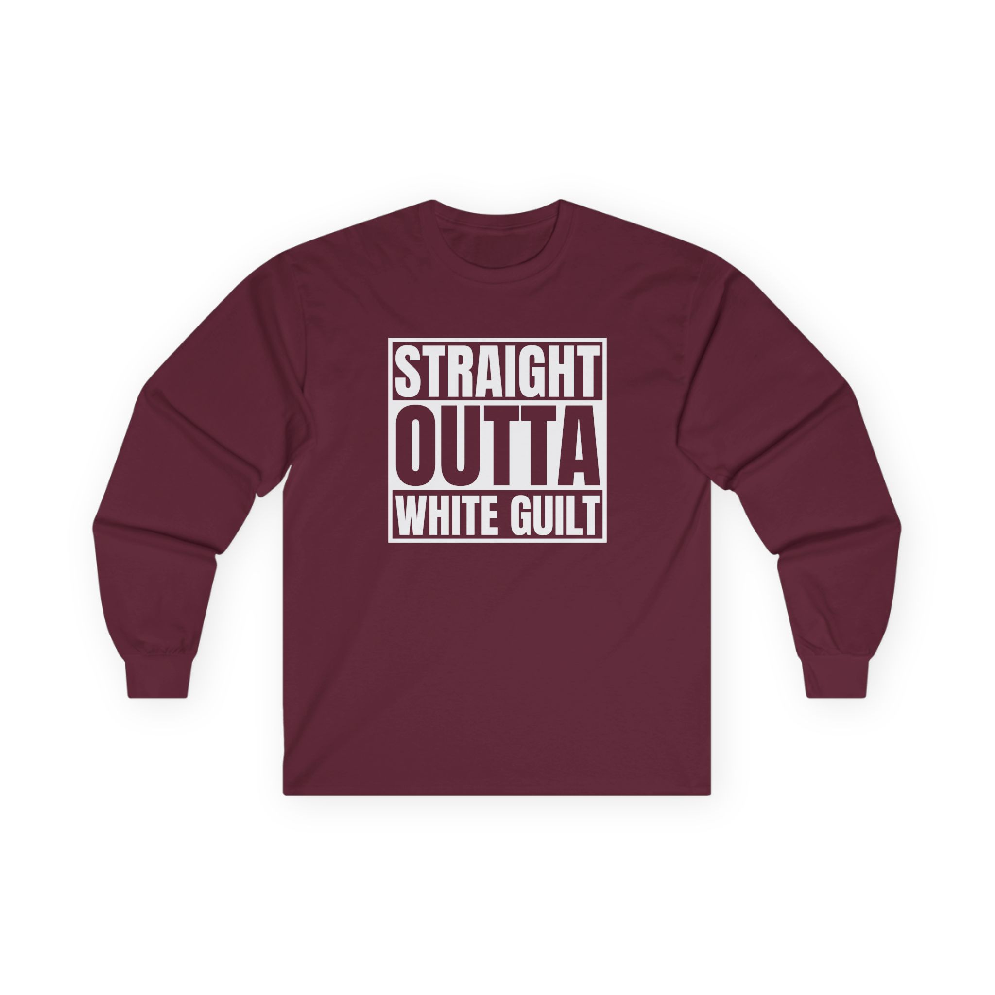 Upchurch Straight Outta White Guilt Unisex Ultra Cotton Long Sleeve Tee