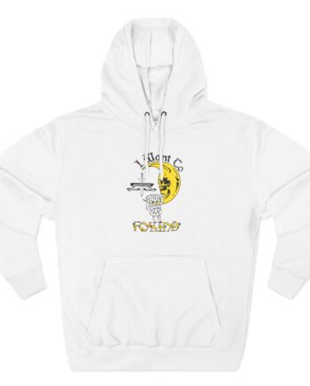 Foxing Draw Down Three-Panel Fleece Hoodie