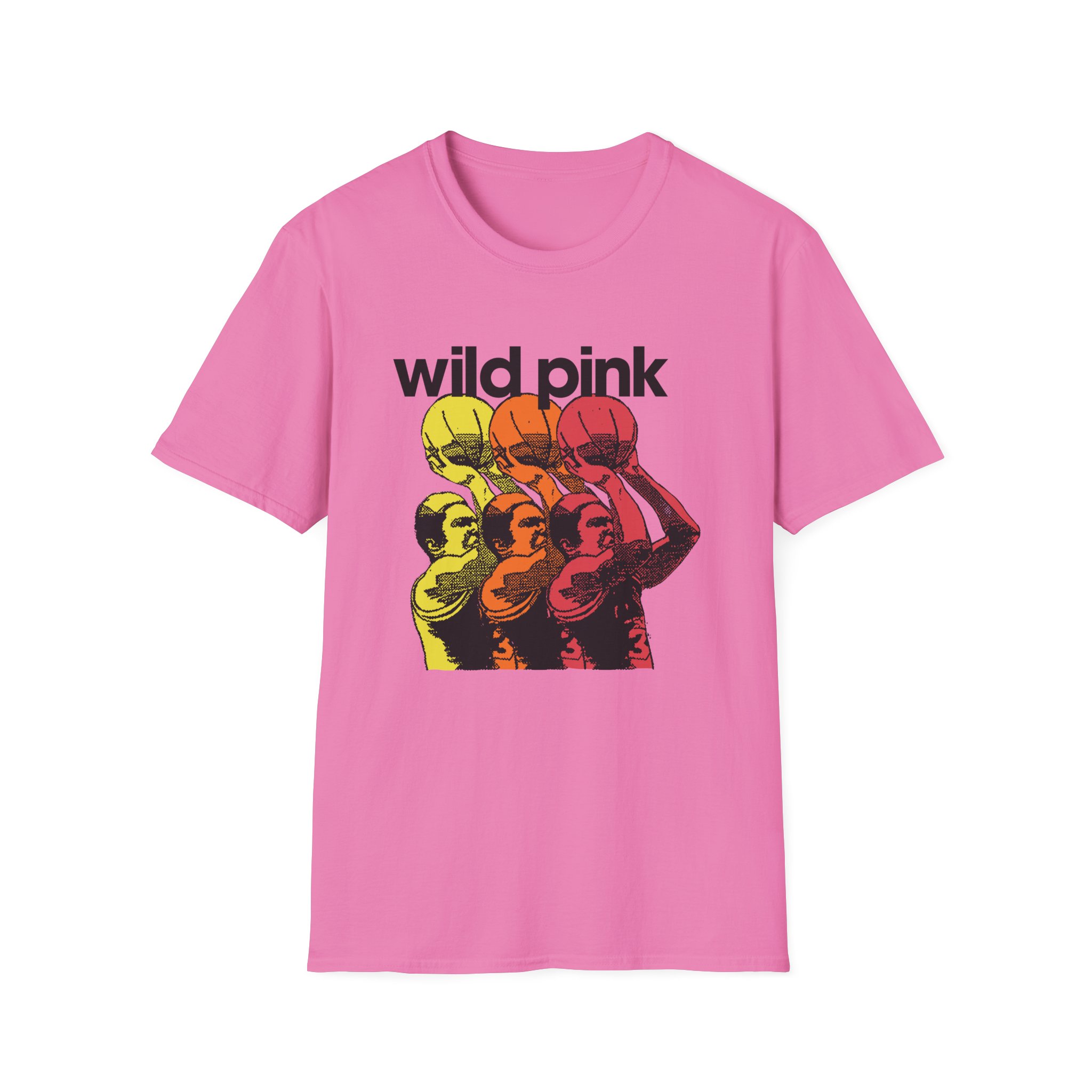 Wild Pink Basketball Unisex Softstyle T-Shirt