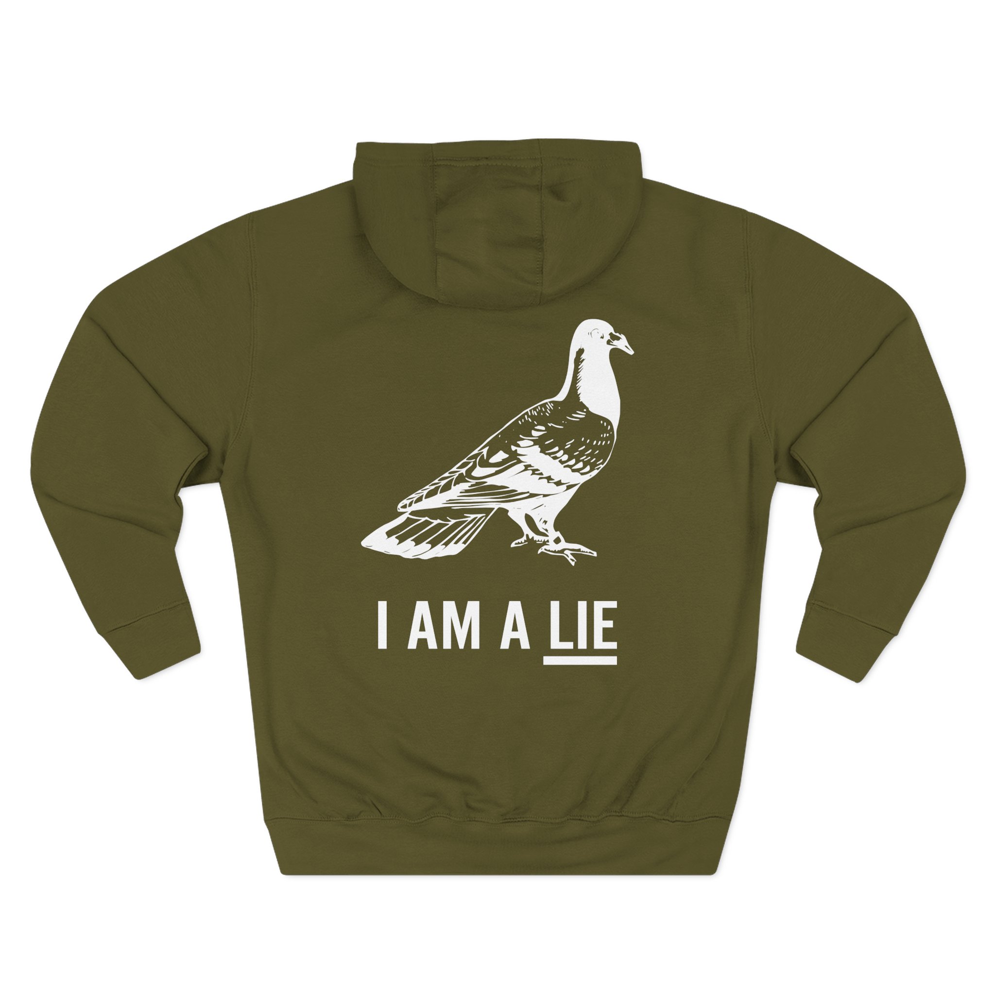 Birds Arent Real I am a Lie Three-Panel Fleece Hoodie