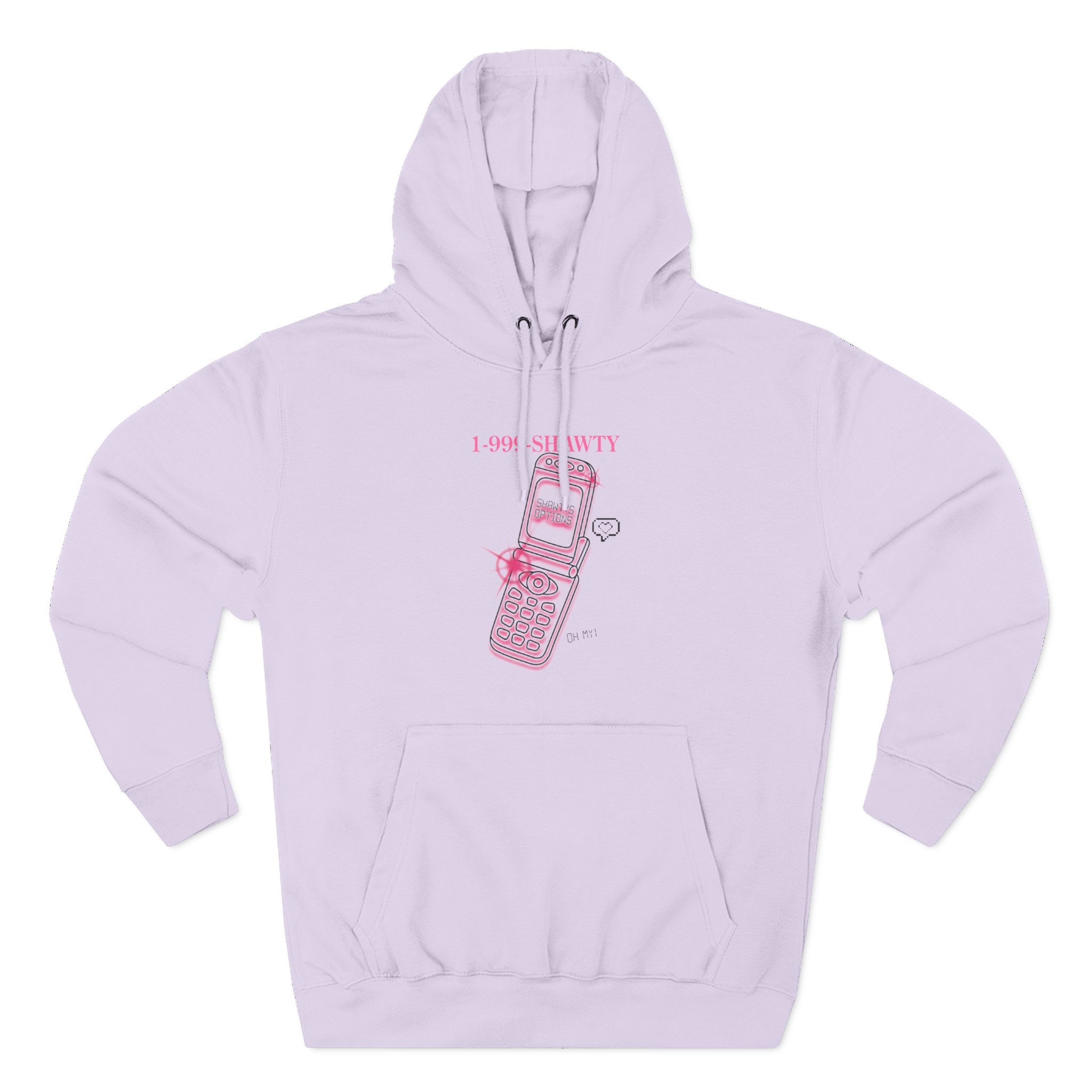 Shawty Bae Shawty Hotline Three-Panel Fleece Hoodie