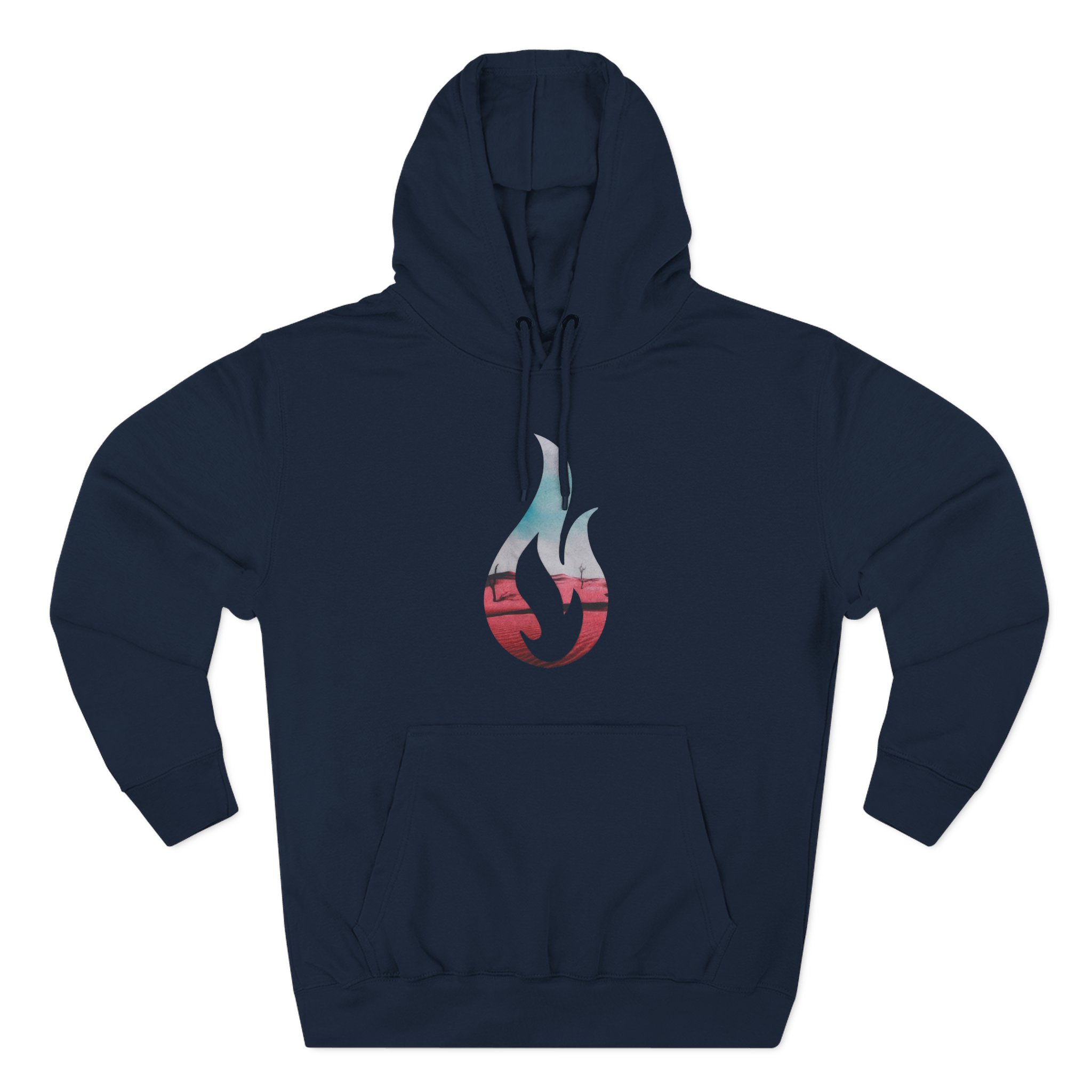 Like Moths to Flames Three-Panel Fleece Hoodie