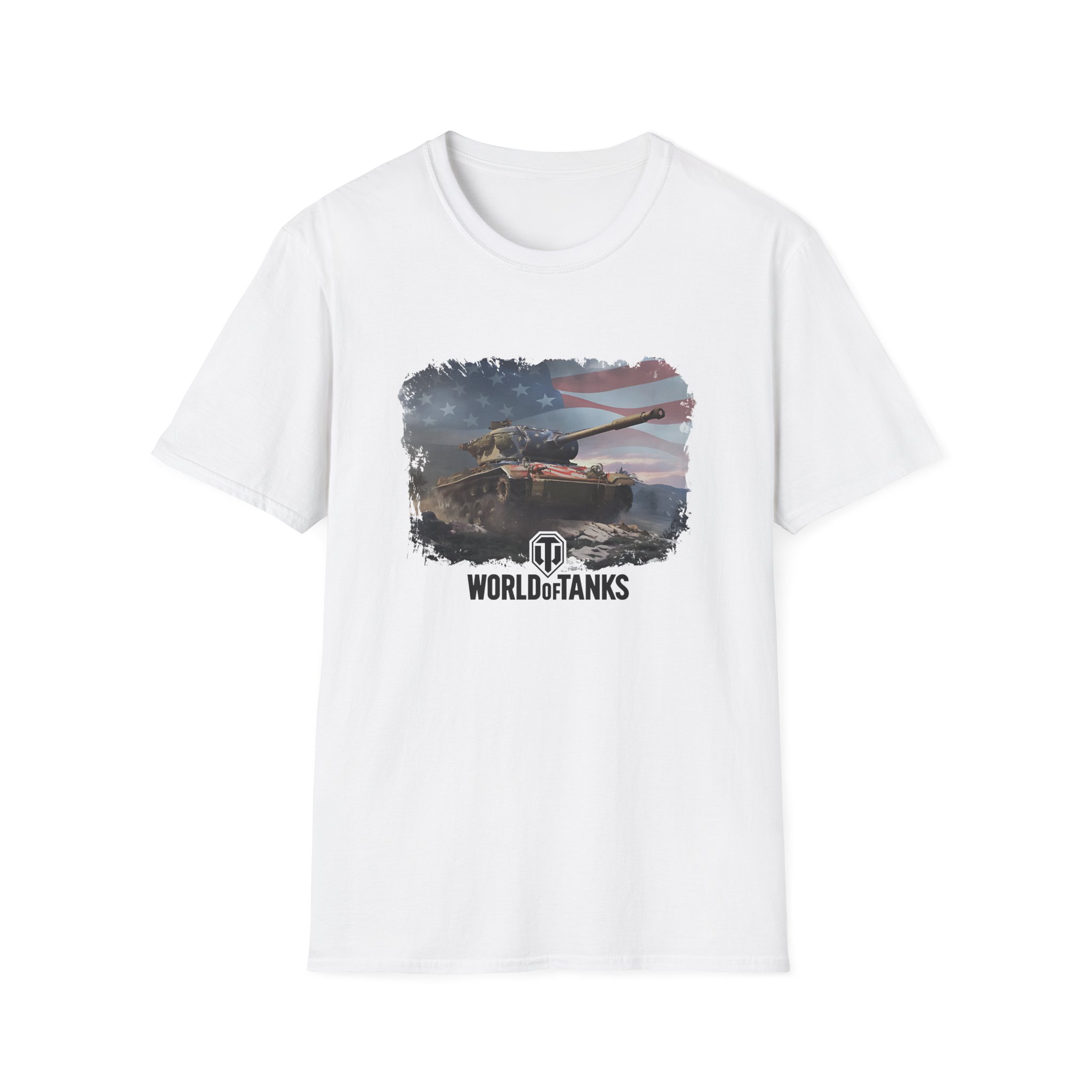 World of Tank Wot July 4th T78 Unisex Softstyle T-Shirt