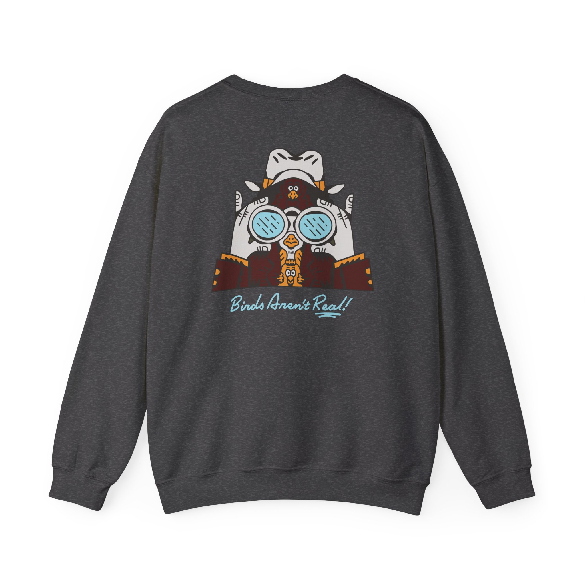 Birds Arent Real Trench Coat Hemp Unisex Heavy Blendâ„¢ Crewneck Sweatshirt