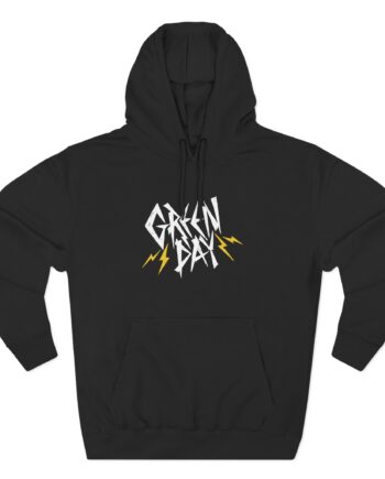 Green Day Bolt Logo Three-Panel Fleece Hoodie