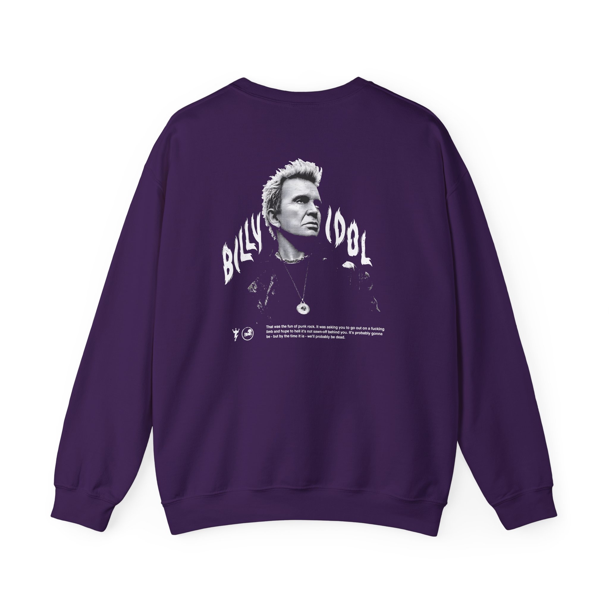 Billy Idol Flames Punk Quote Unisex Heavy Blendâ„¢ Crewneck Sweatshirt