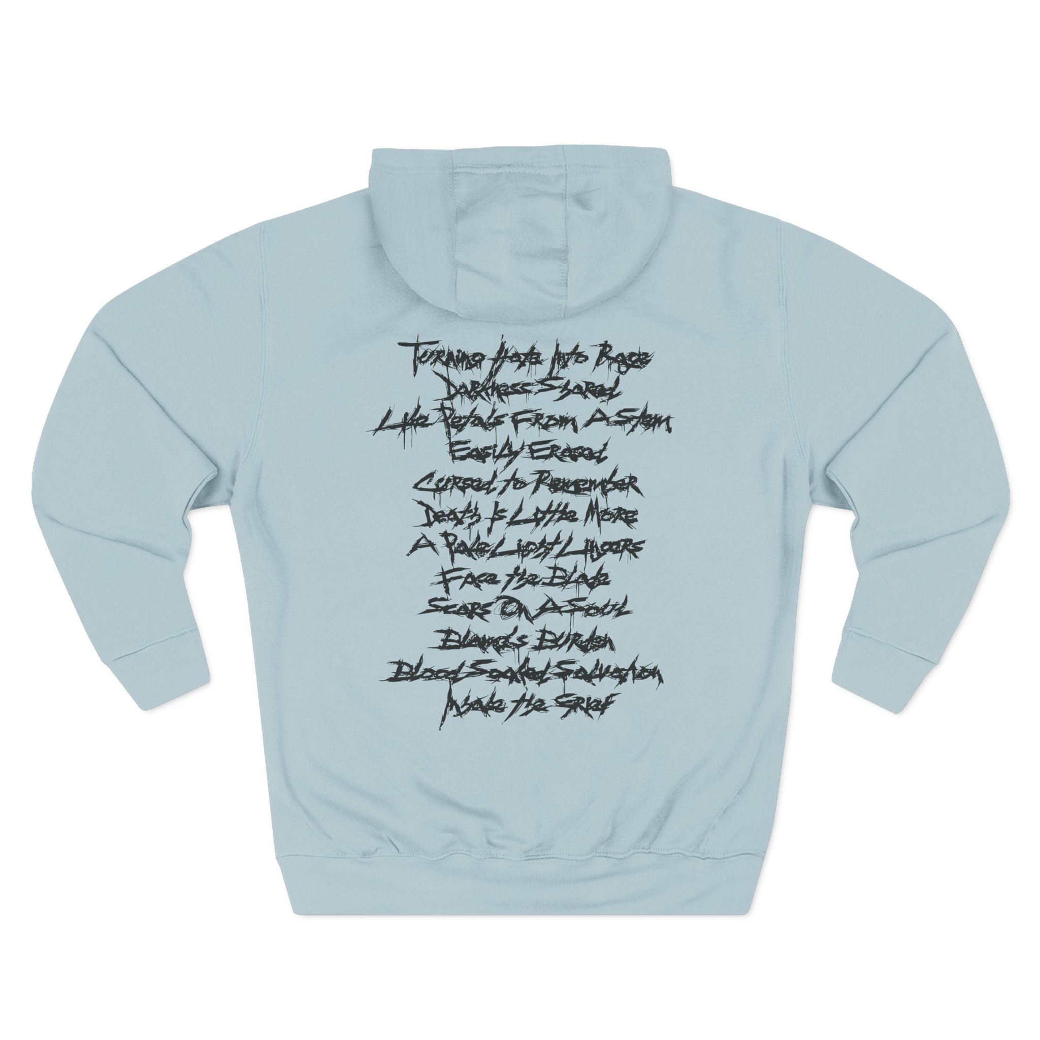 Boundaries Dilm Tracklist Three-Panel Fleece Hoodie