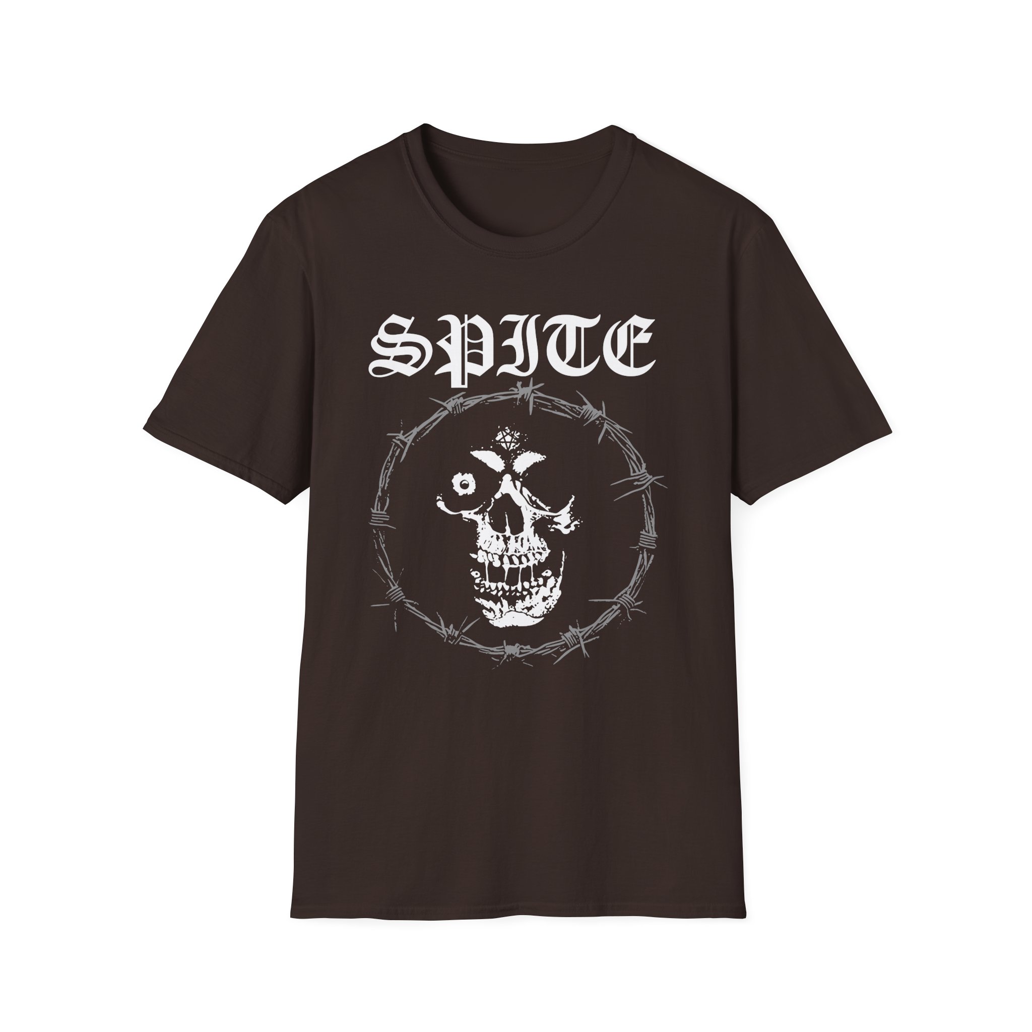 Spite Barbed Skull Unisex Softstyle T-Shirt