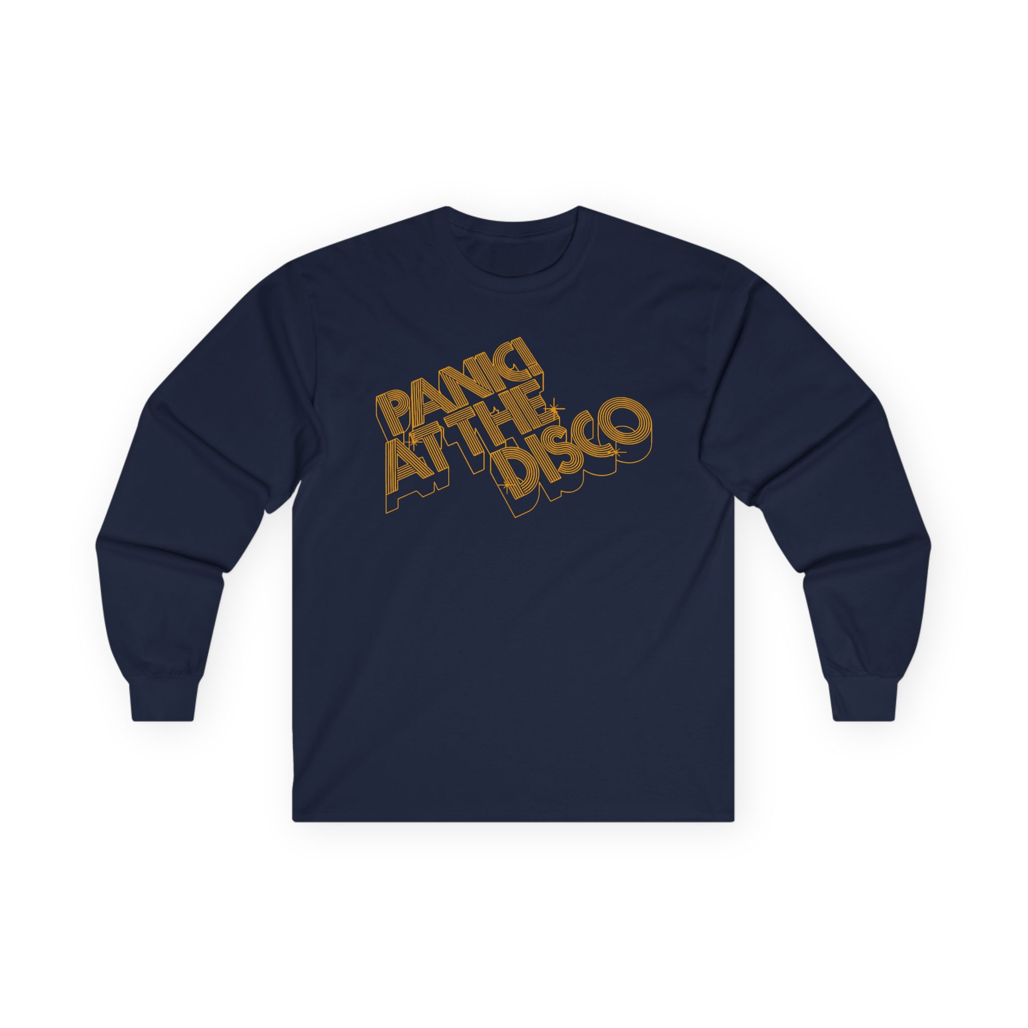 Panic at the Disco 3-d Gold Logo Unisex Ultra Cotton Long Sleeve Tee
