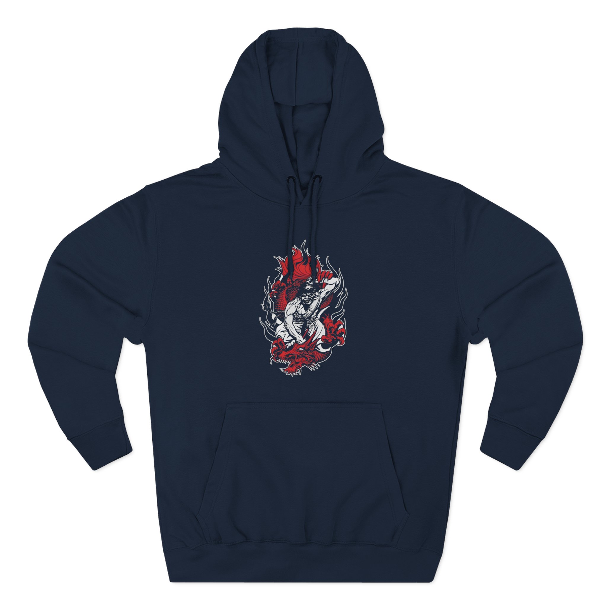 100 Demons Samurai Dragon Three-Panel Fleece Hoodie
