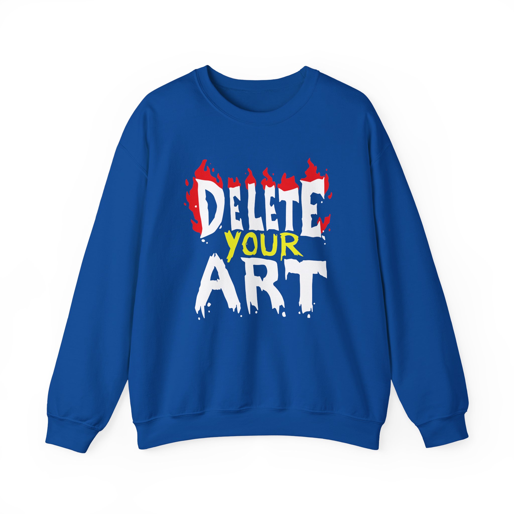 Drawfee Delete Your Art Unisex Heavy Blendâ„¢ Crewneck Sweatshirt
