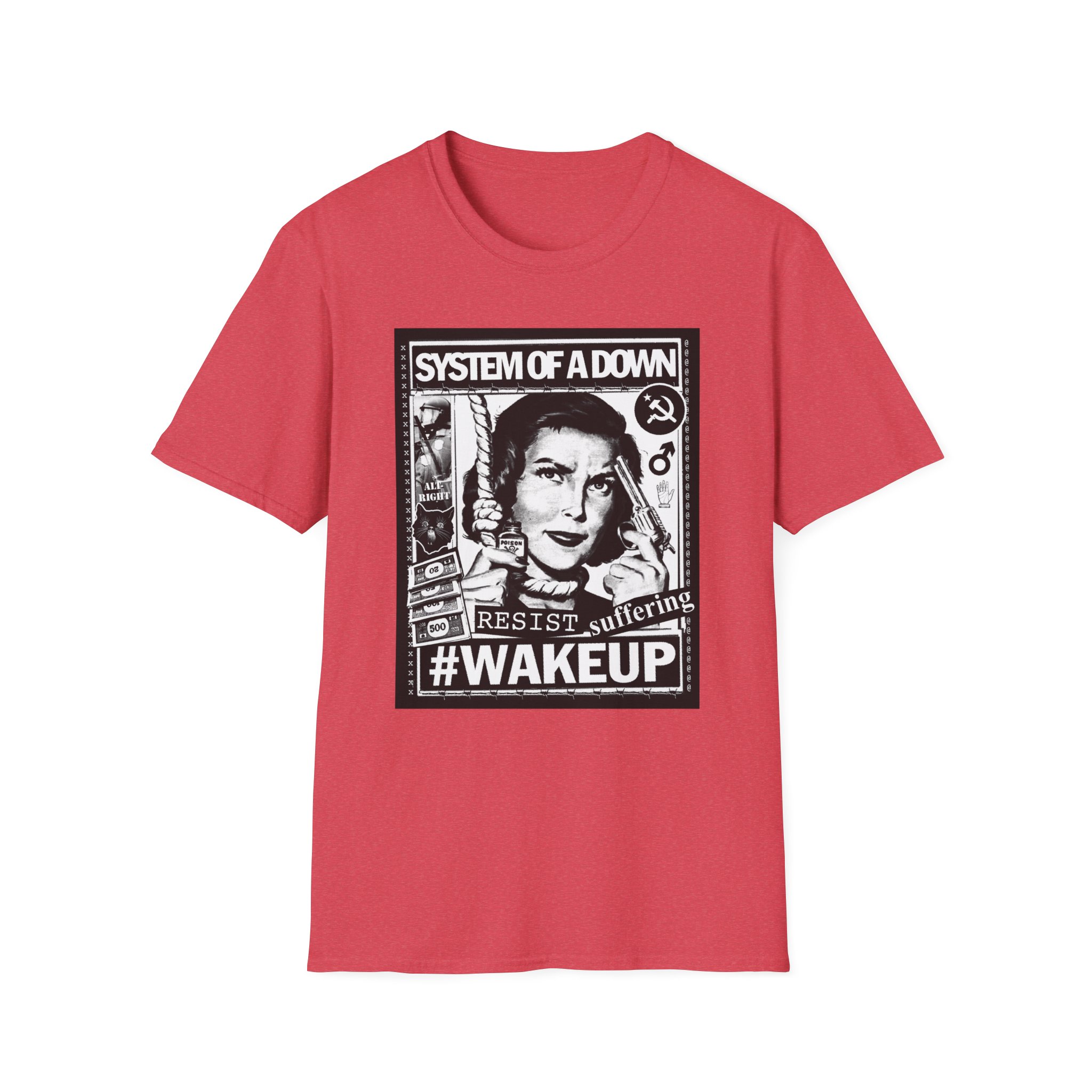 System of a Down Awake Distressed Unisex Softstyle T-Shirt