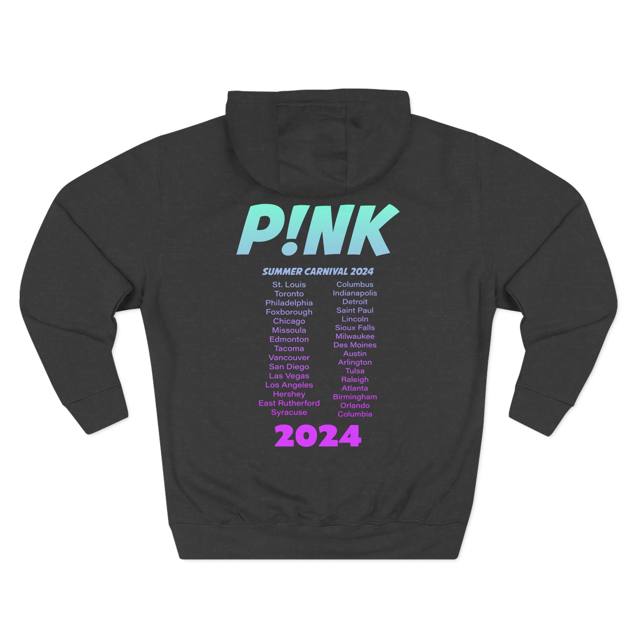 Pink Burst 2024 Tour Three-Panel Fleece Hoodie