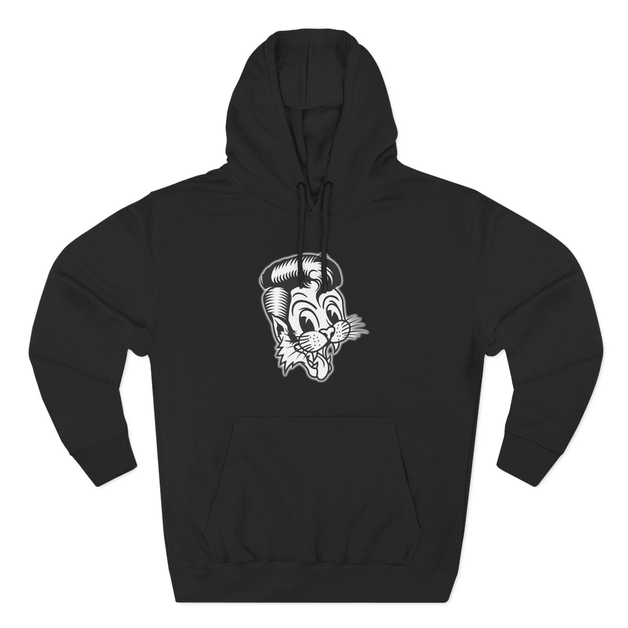 Stray Cats Metallic Cat Three-Panel Fleece Hoodie