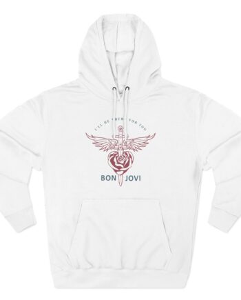 Bon Jovi Glass Heart & Dagger Three-Panel Fleece Hoodie