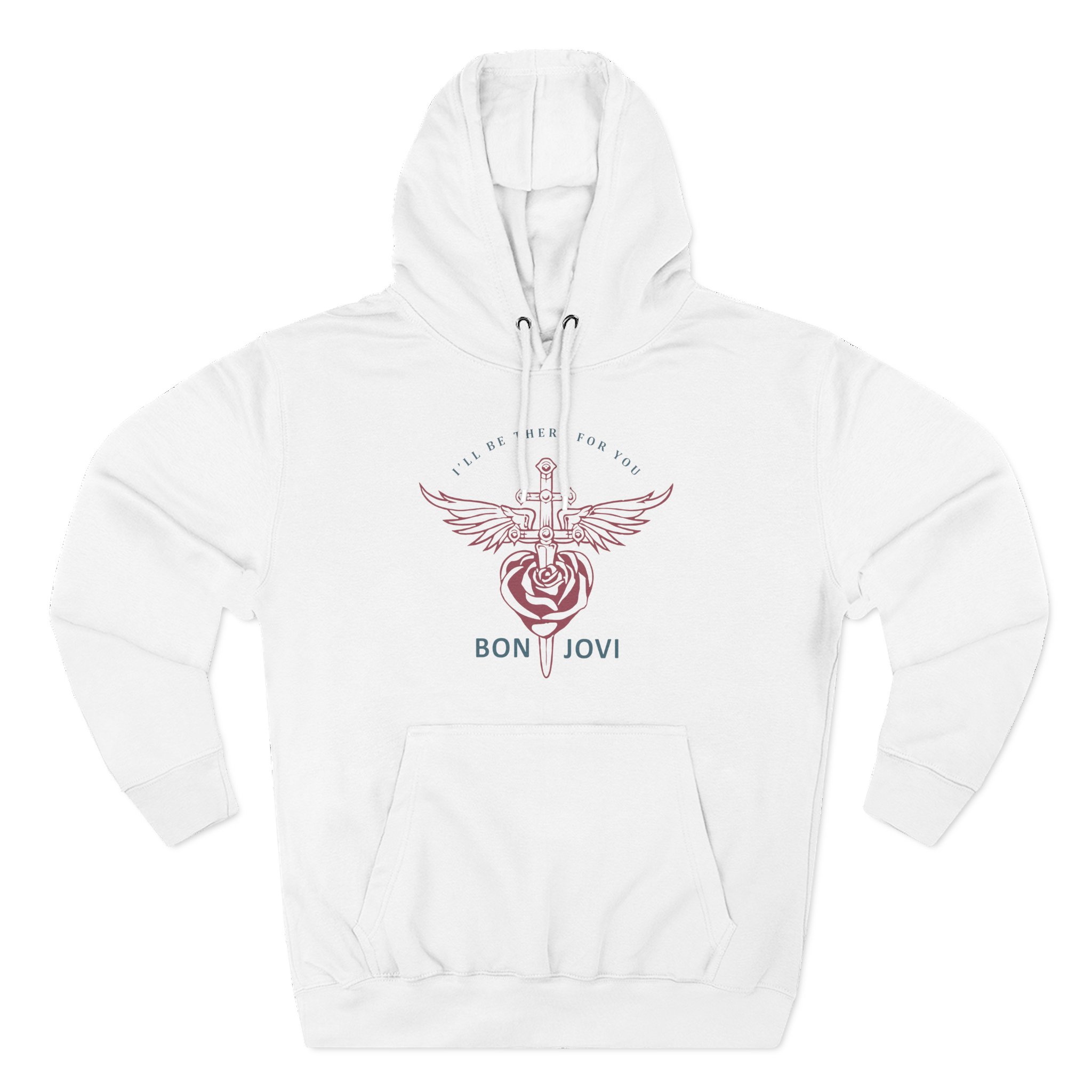 Bon Jovi Glass Heart & Dagger Three-Panel Fleece Hoodie