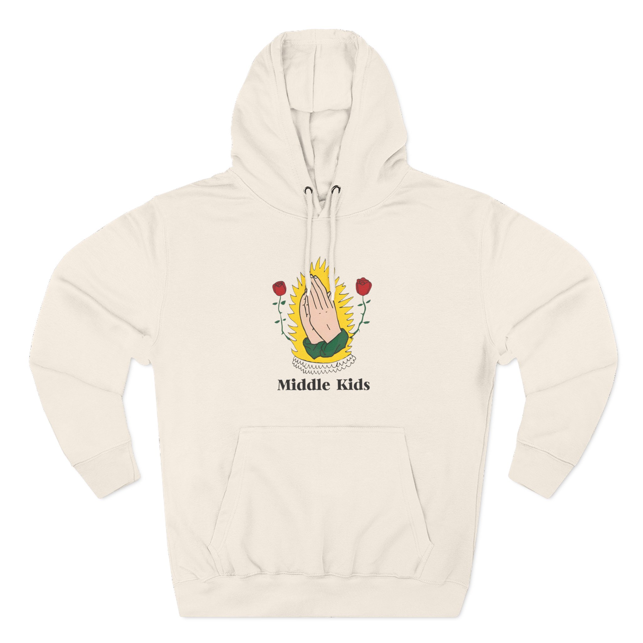 Middle Kids Praying Hands Three-Panel Fleece Hoodie