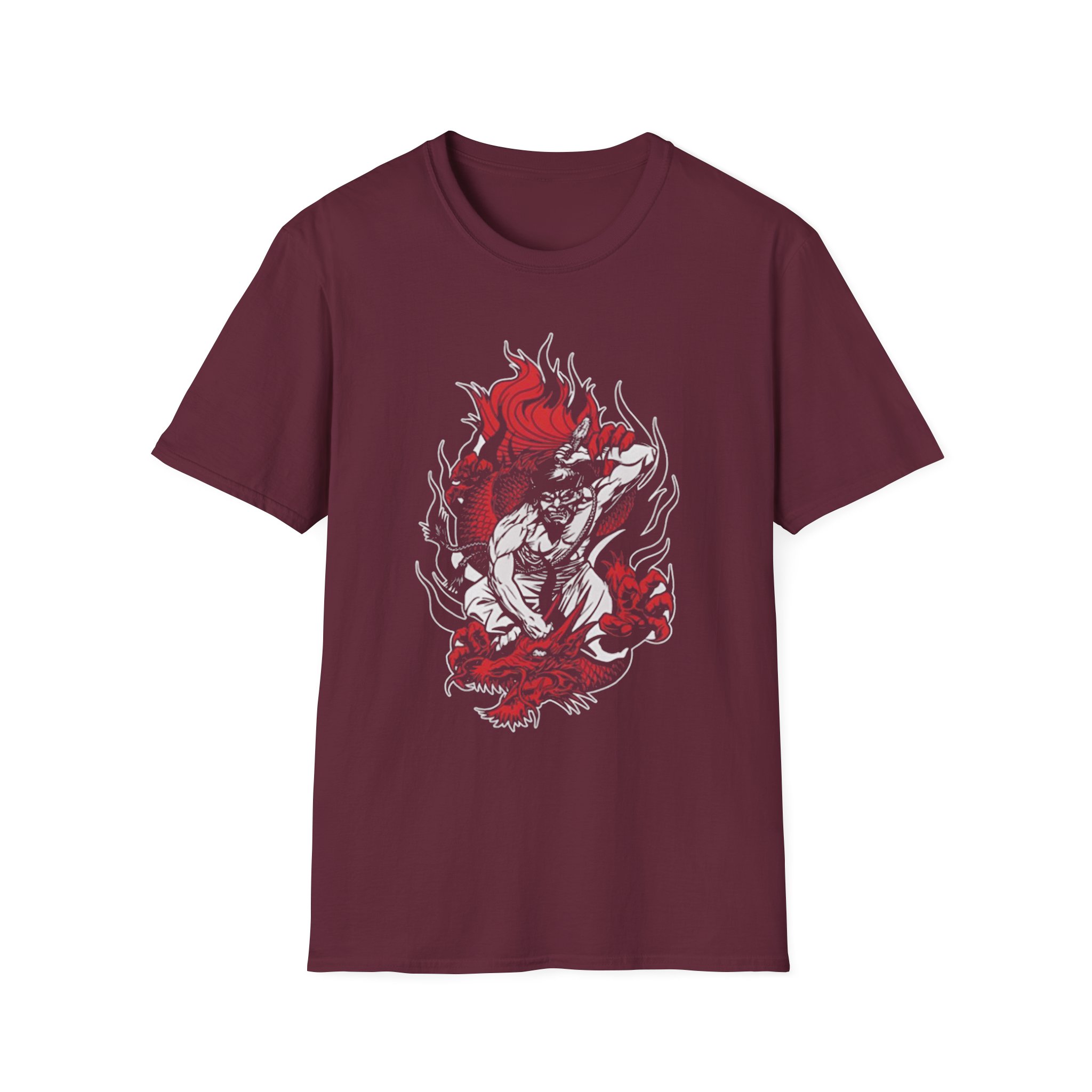 100 Demons Samurai Dragon Unisex Softstyle T-Shirt